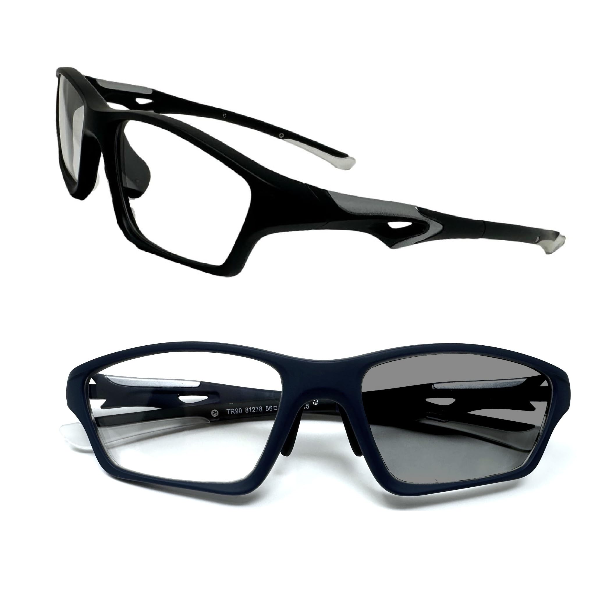 【送料無料】[REONAS] スポーツメガネ 調光 変色 ブルーライトカット PCワークから外出時はサングラス..