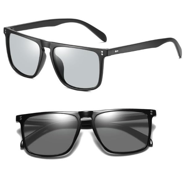 【送料無料】[REONAS] 偏光 + 調光 変色 サングラス ウエリントン uvカット ドライブ 釣り ゴルフ アウ..