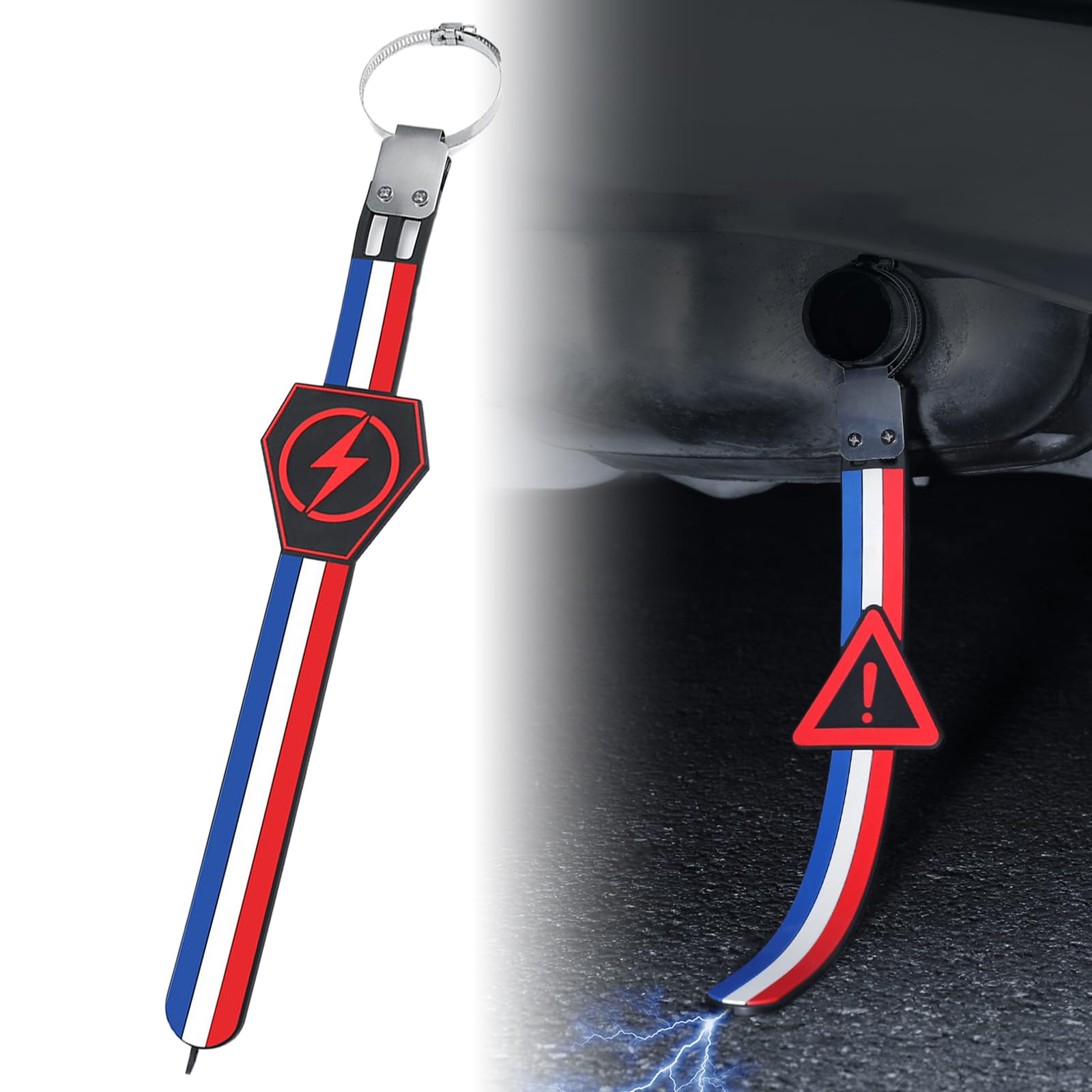 【送料無料】HanaHaul 車 静電気除去 アーシングケーブル 車 静電気防止 車 アーシング アースベルト 長さ約42cm 車アースベルト 静電気防止 汎用 マフラーアース 便利取付 静電気防止グッズ ほとんどの車 エンジンに対応 丈夫で耐久性があります [並行輸入品]