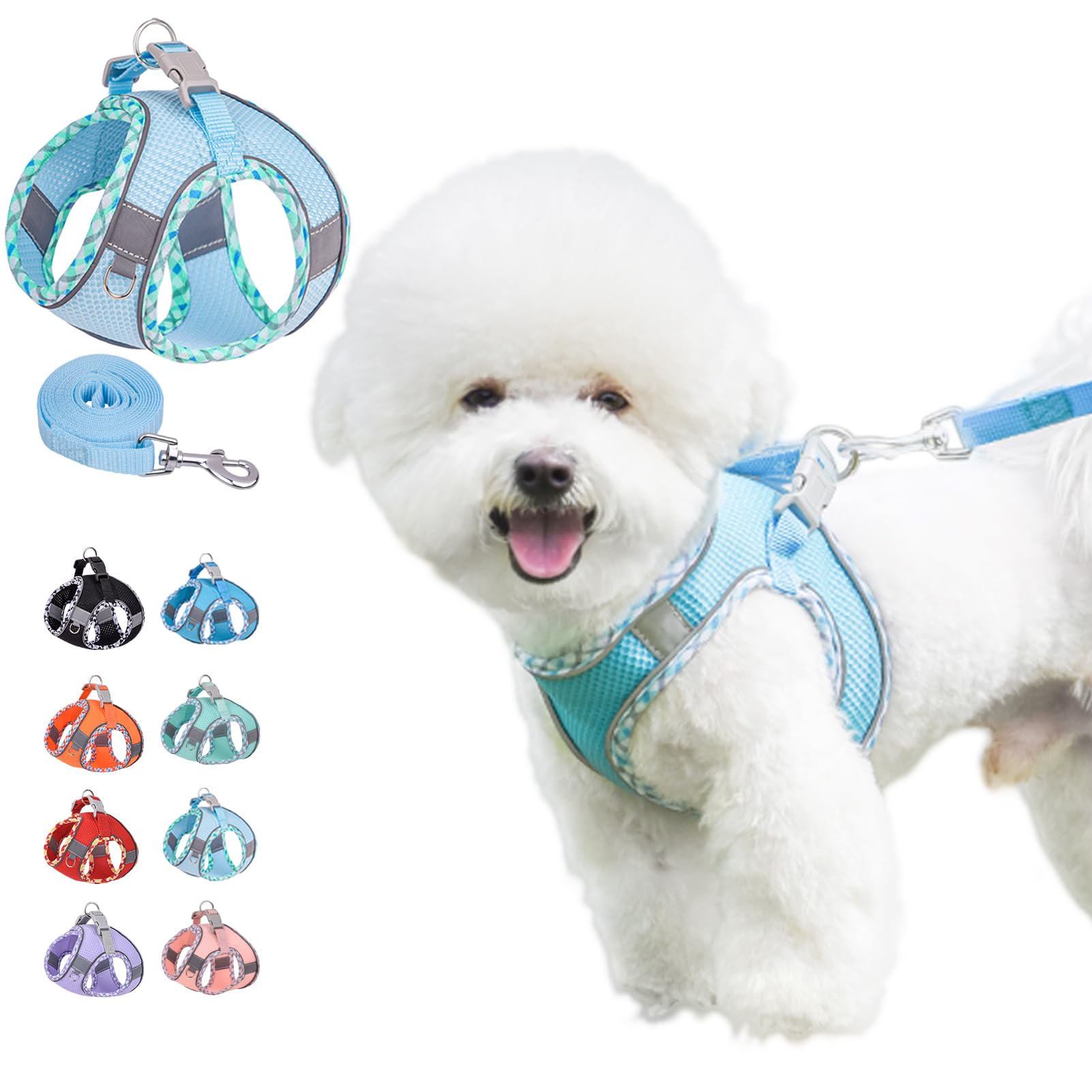 【送料無料】KUVEELA PET 小型犬 猫 中型犬 ハーネス リードセット 牽引ロープ 胸当て 胴輪 ドッグウエ..