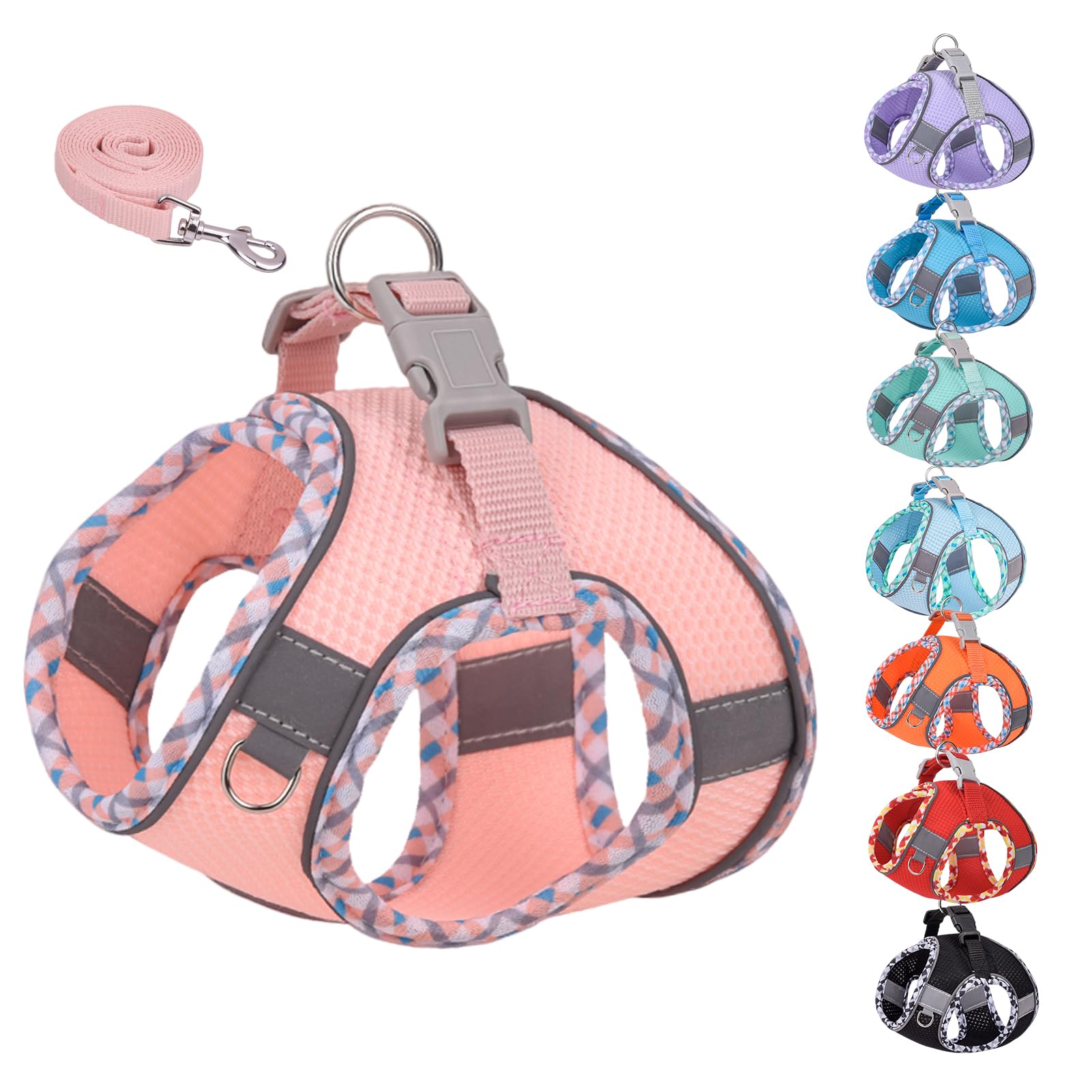 【送料無料】KUVEELA PET 小型犬 猫 中型犬 ハーネス リードセット 牽引ロープ 胸当て 胴輪 ドッグウエ..