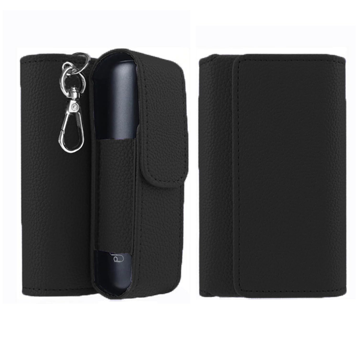 【送料無料】MOICUU プルームオーラに適合するケース Ploom auraに使用できるカバー Ploom aura用カバー 【たばこ＆アクセサリ一体収納】加熱式たばこ用 ヒットスティック収納 キーホルダーに付き 色：ブラック