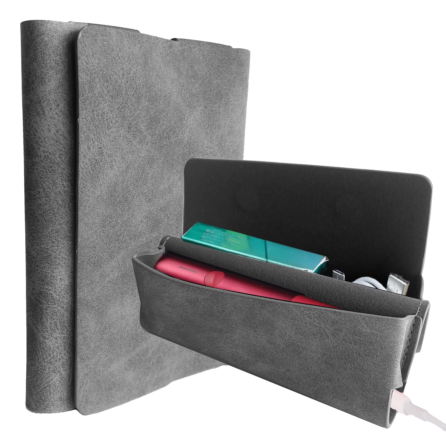 【送料無料】MOICUU互換カバー イルマワン対応 イルマiワン対応 ケース PUレザー 薄型 充電穴あり 全面保護 ケース イルマワン用カバー 耐衝撃 おしゃれ 極フィット勘合 色：グレー