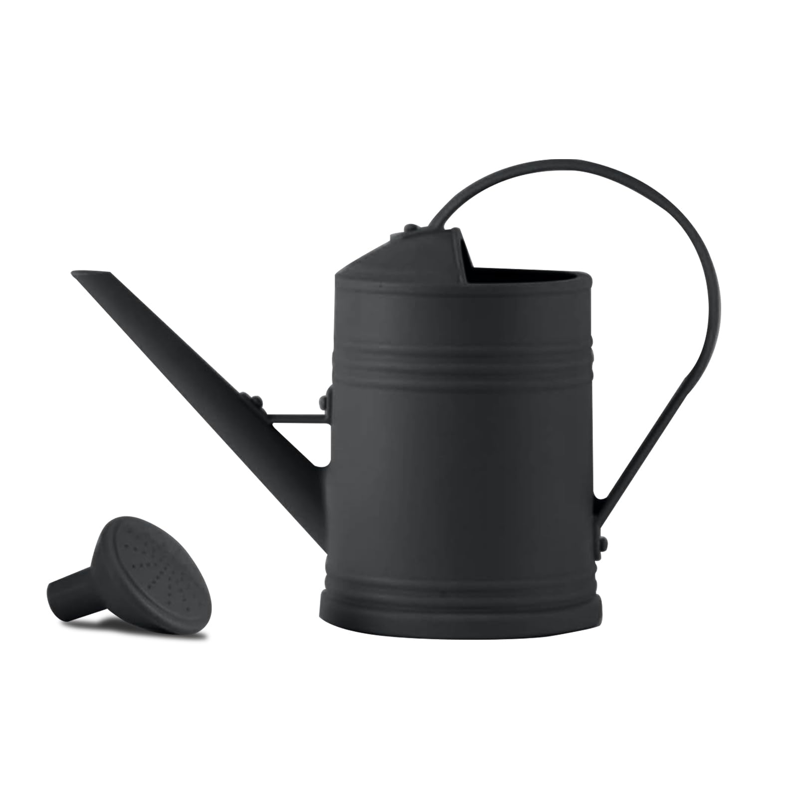 【送料無料】LanQii じょうろ ピッチャー ウォーターポット ポリプロピレン/PP製 植物 園芸 アンティーク調 インテリア アウトドア おしゃれ 観葉植物 掃除 スプレー 水差し 散水 安定した散水が行える ガーデニング 水やり 花壇 フラワー 色：ブラック、サイズ：2000 ml