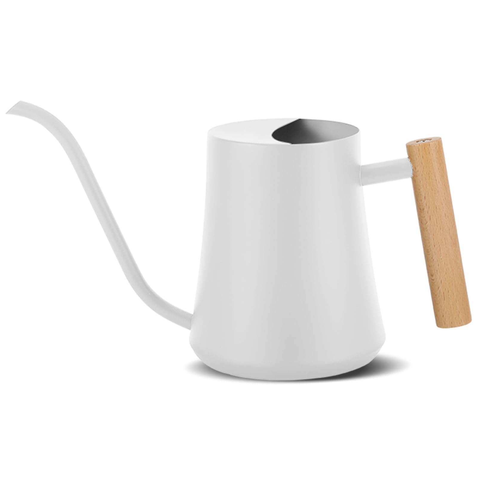 【送料無料】LanQii じょうろ 如雨露 ジョウロ ピッチャー ウォーターポット 木製ハンドル ステンレス製 植物 園芸 アンティーク調 インテリア アウトドア おしゃれ 観葉植物 掃除 水差し 散水 安定した散水が行える ガーデニング 水やり 色：ホワイト、サイズ：1000 ml