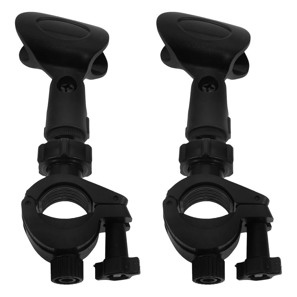 【送料無料】Alasum マイク クリップホルダー 2個セット 汎用 マイクスタンドハンドヘルドマイ ...