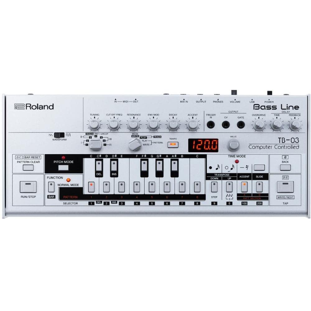 【送料無料】Roland ローランド BassLineシンセサイザー TB-03 電池駆動 USBバ ...