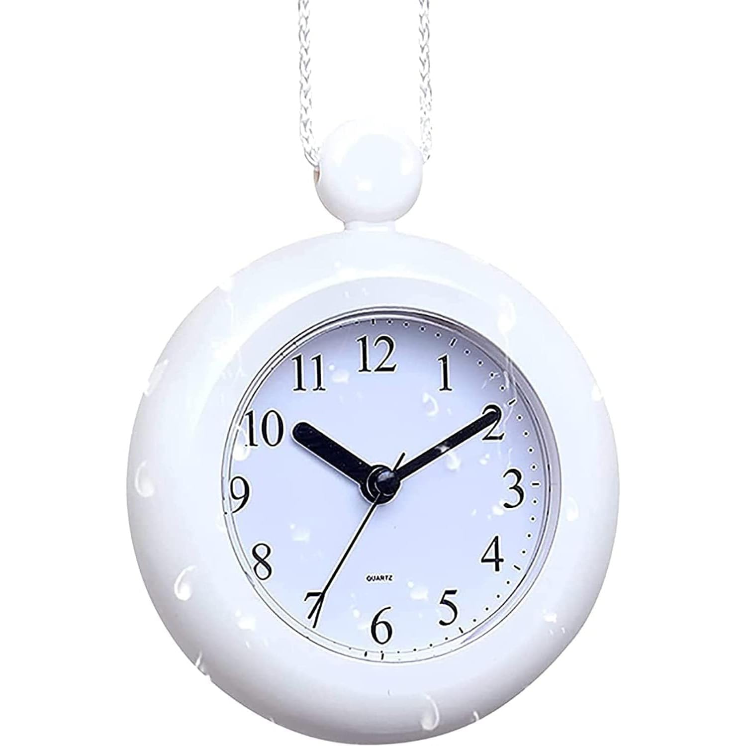 【送料無料】AMIUKON バスルーム 時計 防水クロック 掛け時計 置き時計 防水 静音 ストラップ・スタン..