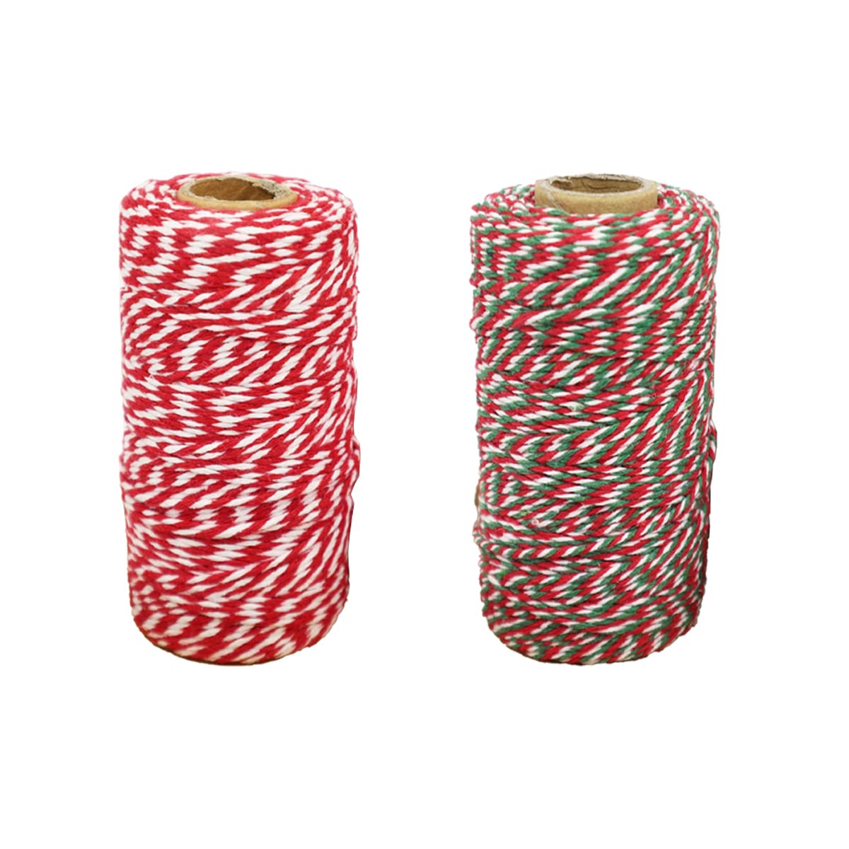 【送料無料】Rajjo綿ひも ラッピング 紐 ロープ プレゼント リボン コットンコード 装飾 / クリスマス お正月 色：2色セット 1