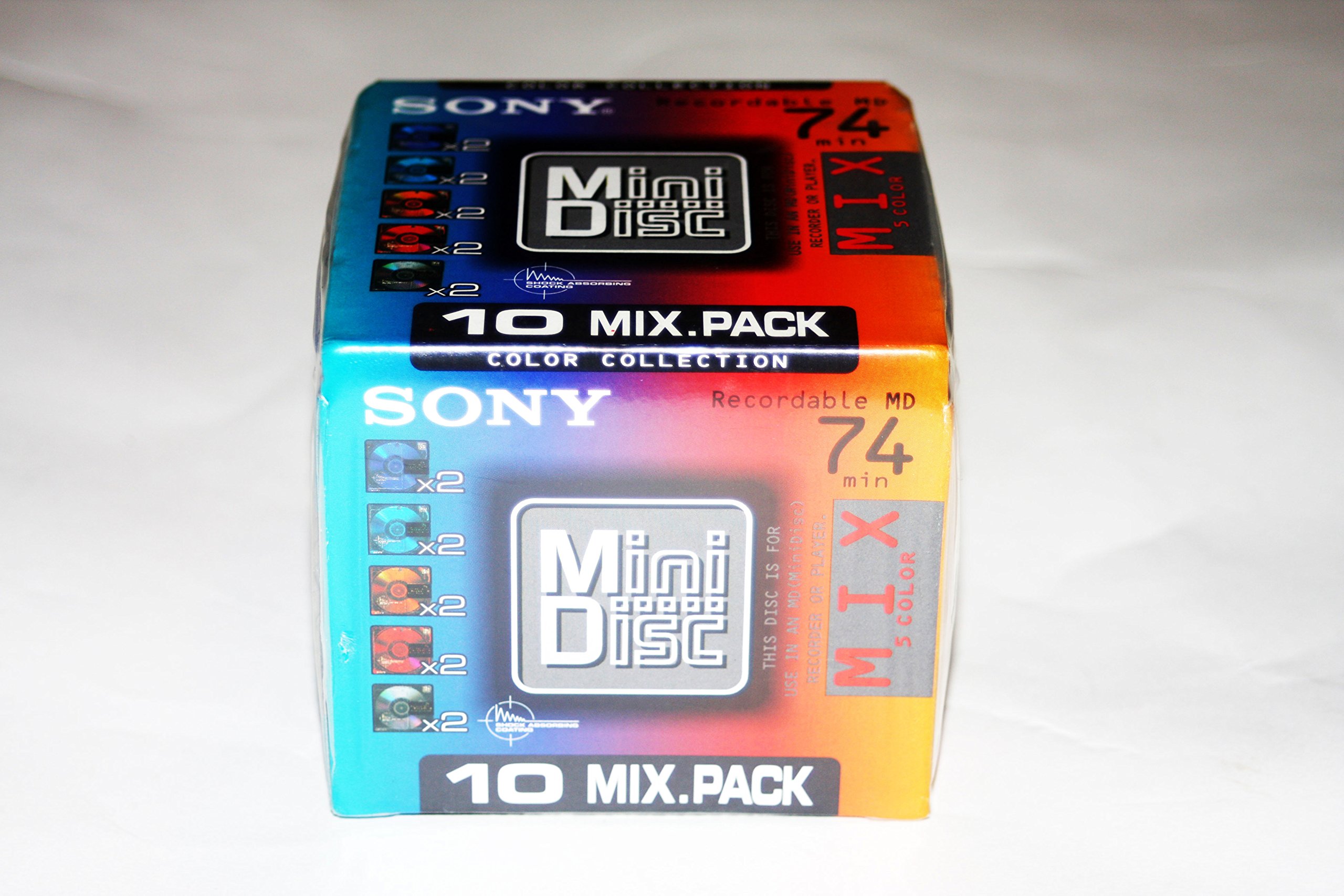 【送料無料】SONY MD 74分 10枚パック カラーミックス