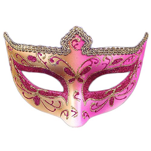 【送料無料】meioro仮面舞踏会仮面セクシーな仮面装飾顔の眼帯ハロウィン仮面ファッション金色の縁取り..