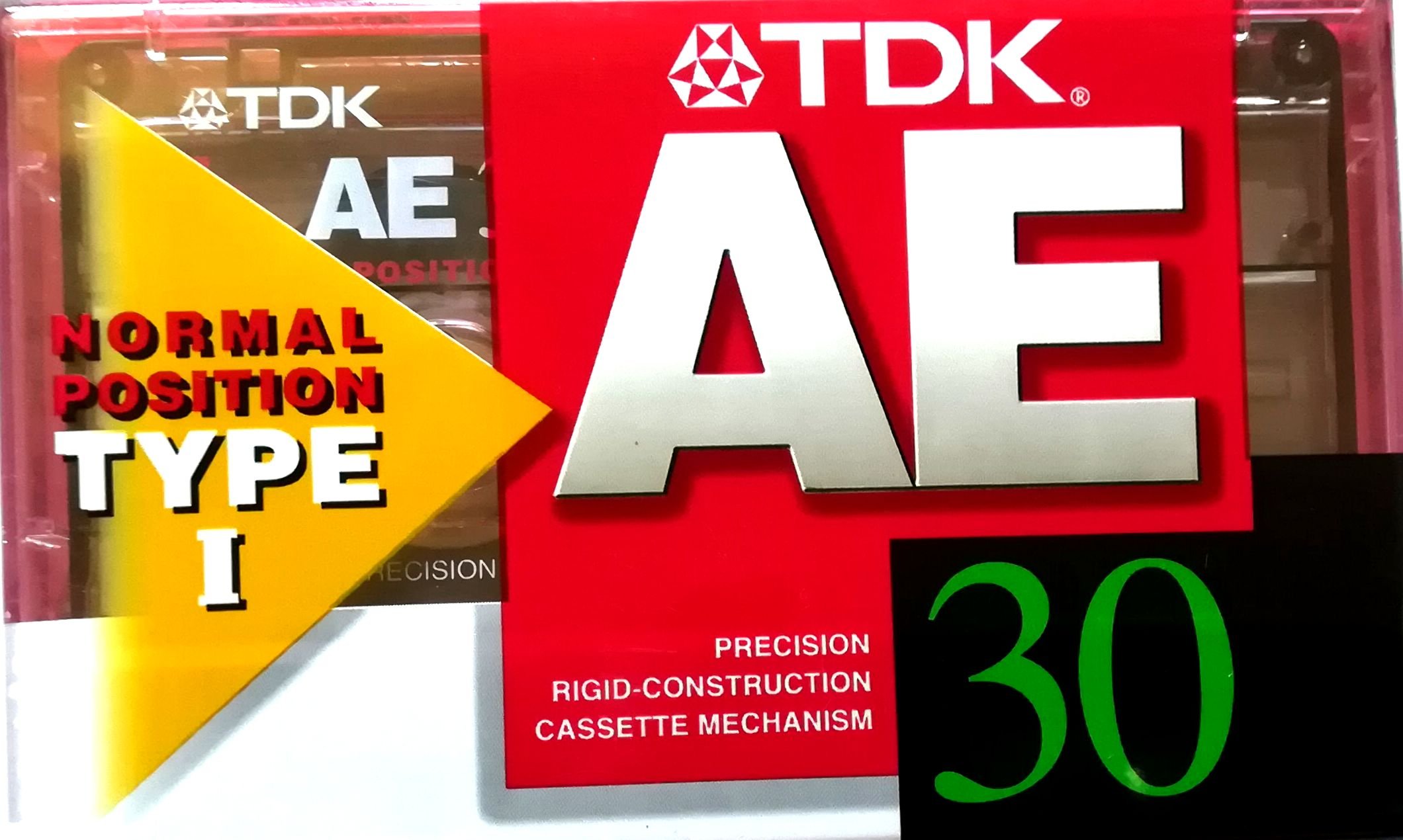 【送料無料】TDK カセットテープ AE 30分 AE-30F 色：レッド、サイズ：46分
