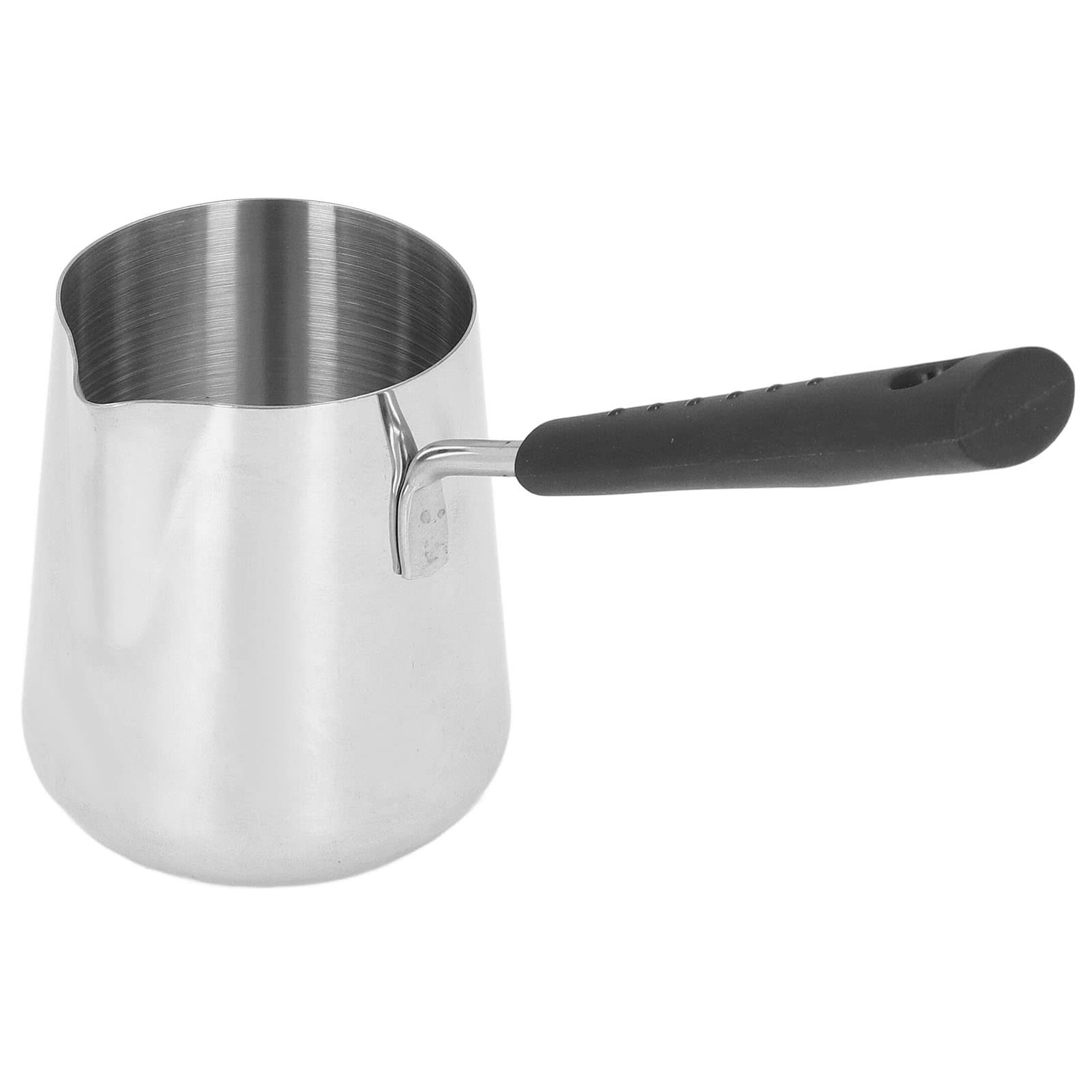 【送料無料】コーヒーポット、 350ml 304ステンレス鋼ミニターキッシュウォーマーコーヒーポット、注ぎ口付き、 3.54 x 3.35 x2.95インチバター/ミルク/ティー/メープルシロップ/ソース加熱用ホットチョコレートメルティングポット お手入れが簡単