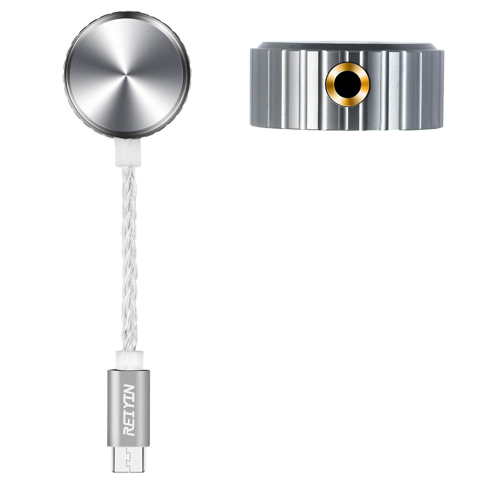 【送料無料】REIYIN DA-07 384Khz 32bit Type-C to 4.4mmバランス出力 DAC ヘッドホンアダプター Hifi..