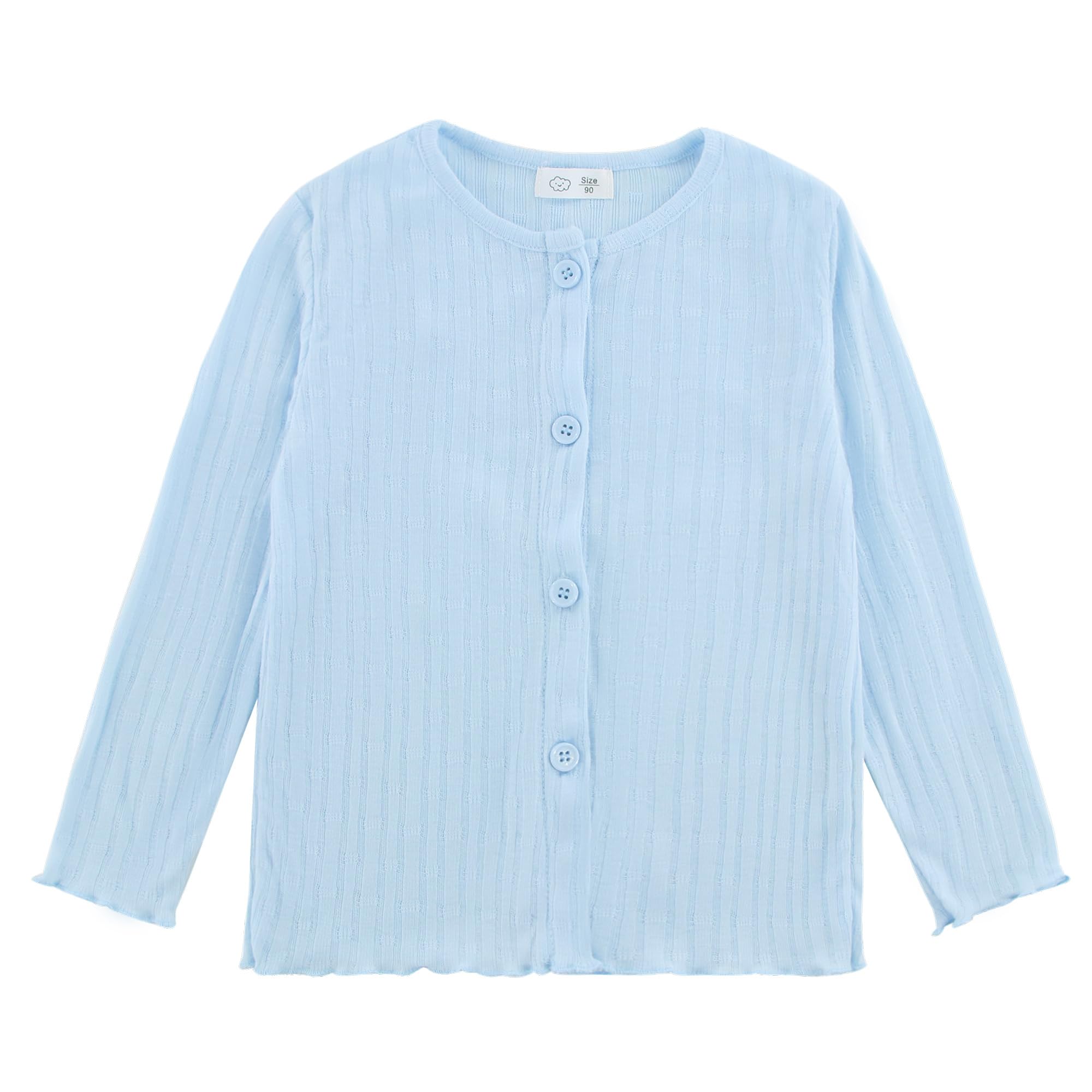 【送料無料】[Enfants Chris] キッズ ニットコート 女の子 カーディガン 日焼け止め 長袖 薄手 ラッシ..