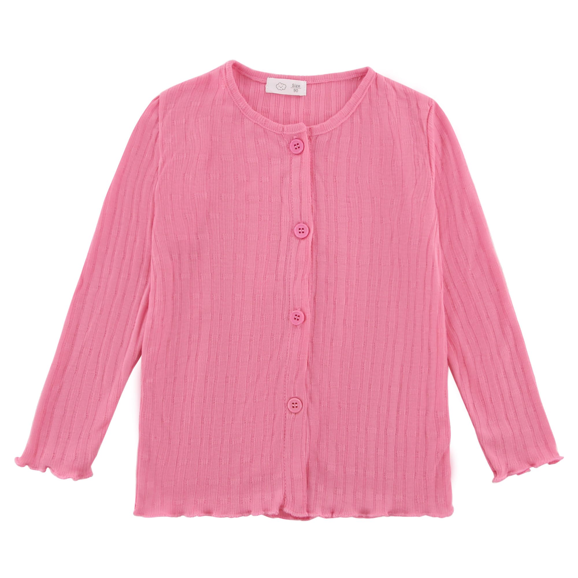 【送料無料】[Enfants Chris] キッズ ニットコート 女の子 カーディガン 日焼け止め 長袖 薄手 ラッシ..