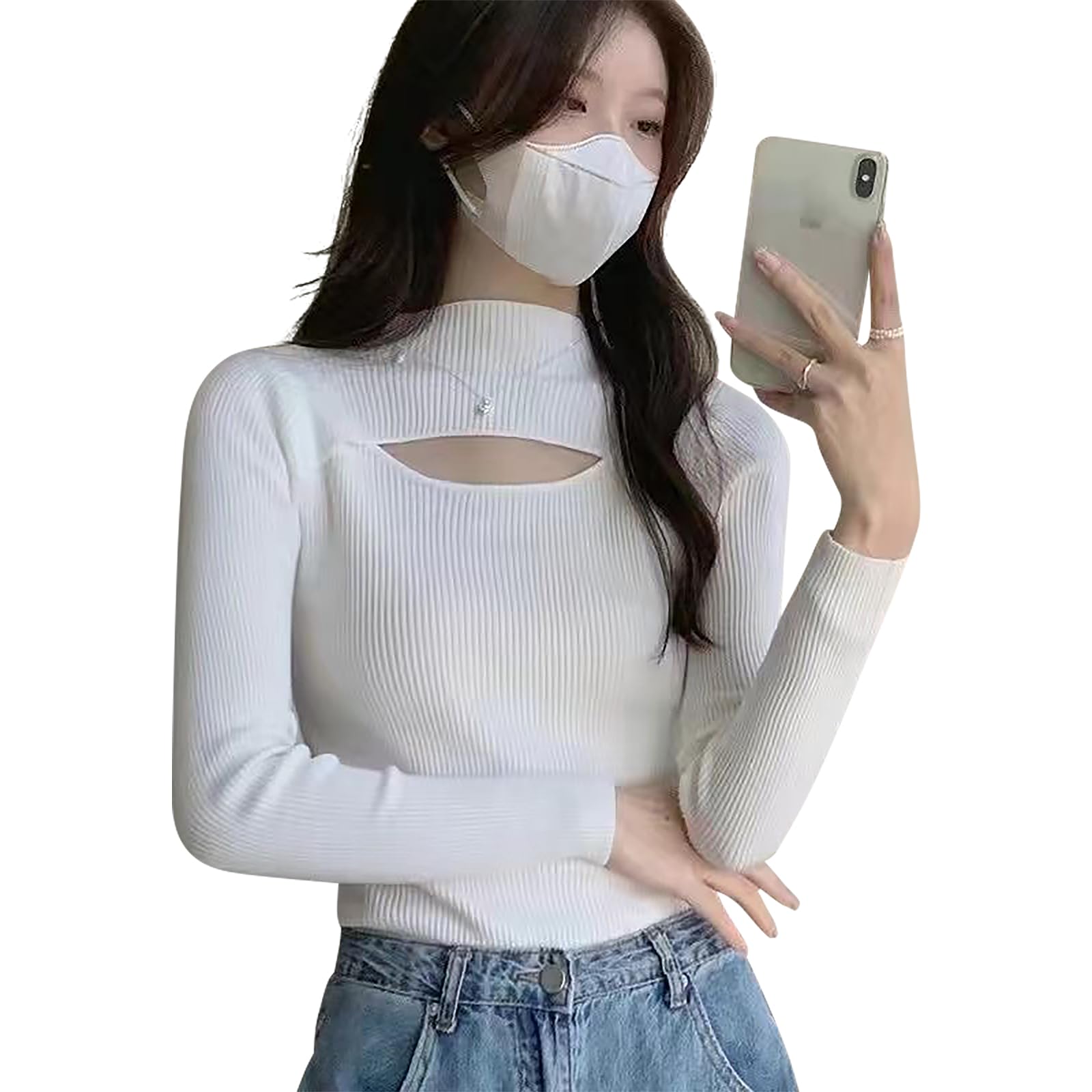 【送料無料】[inotenka] セーター レディース リブニット ニット トップス ハイネック タ ...