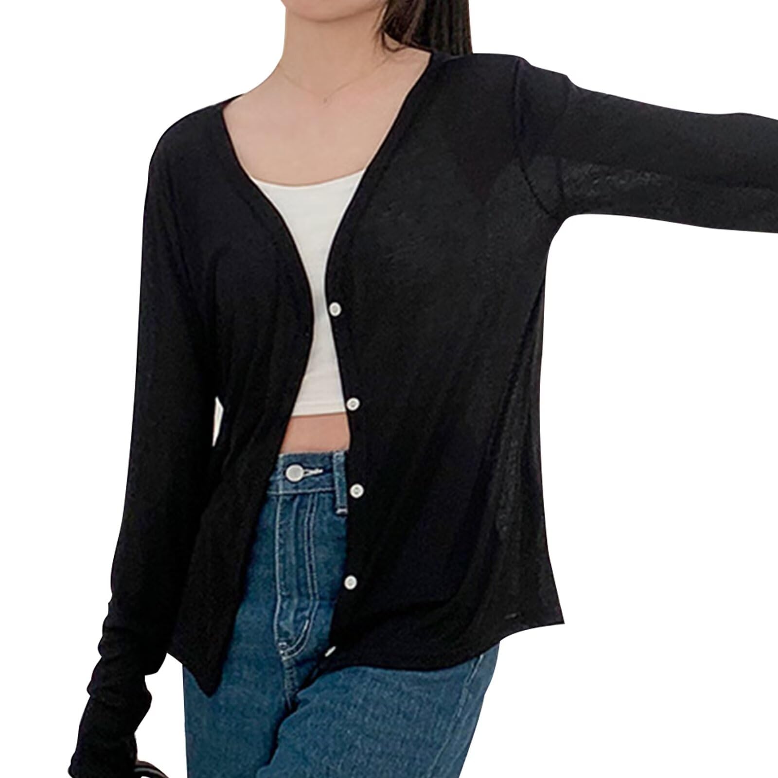 【送料無料】[inotenka] カーディガン レディース 薄手 ライトアウター UVカット 長袖 冷感 ショート丈..