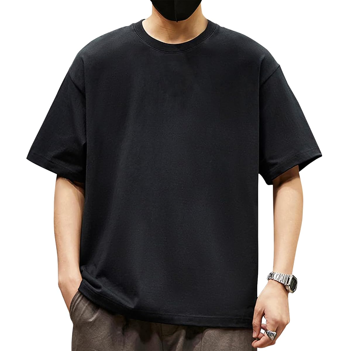 ������̵����[inotenka] T����� ��� Ⱦµ �������� �������������� ���롼�ͥå� 100�� Ʃ���ʤ� �����֥�å�����������3XL