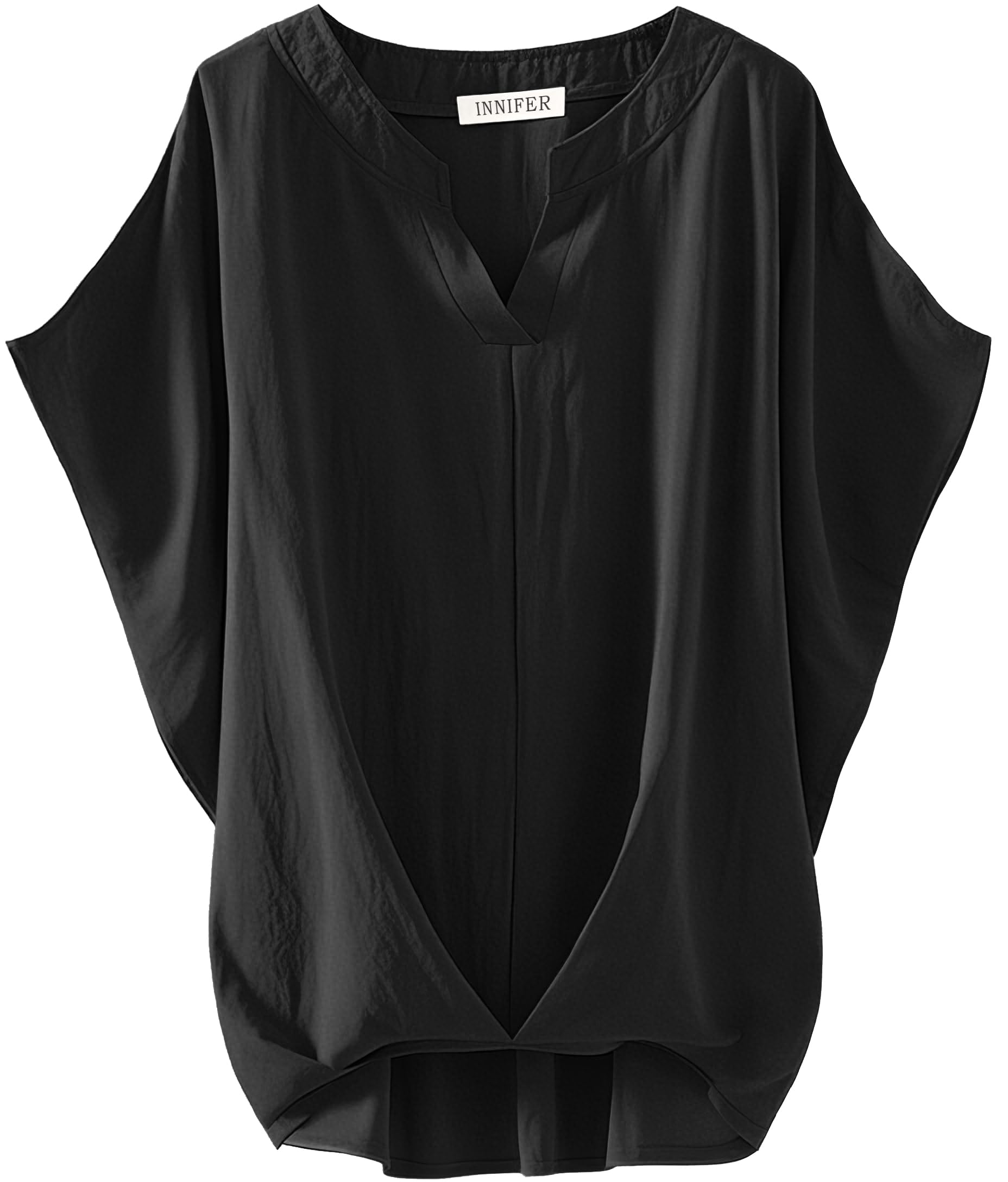 【送料無料】[INNIFER] ブラウス レディース 半袖 ドルマンスリーブ Vネック シャ...
