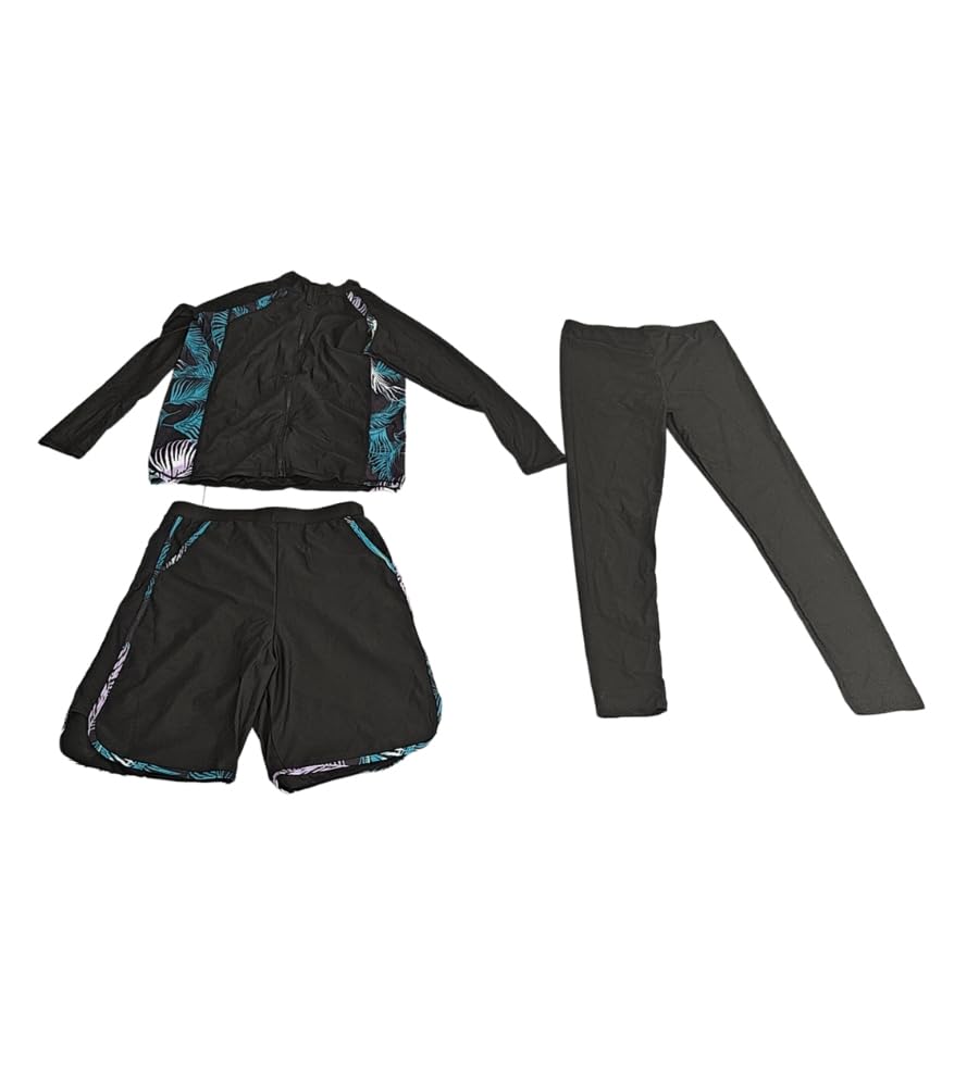 【送料無料】[Inkpoo] 水辺で輝く デザイン性と機能性を兼ね備えたスイムウェア 色：グリーン、サイズ：3XL