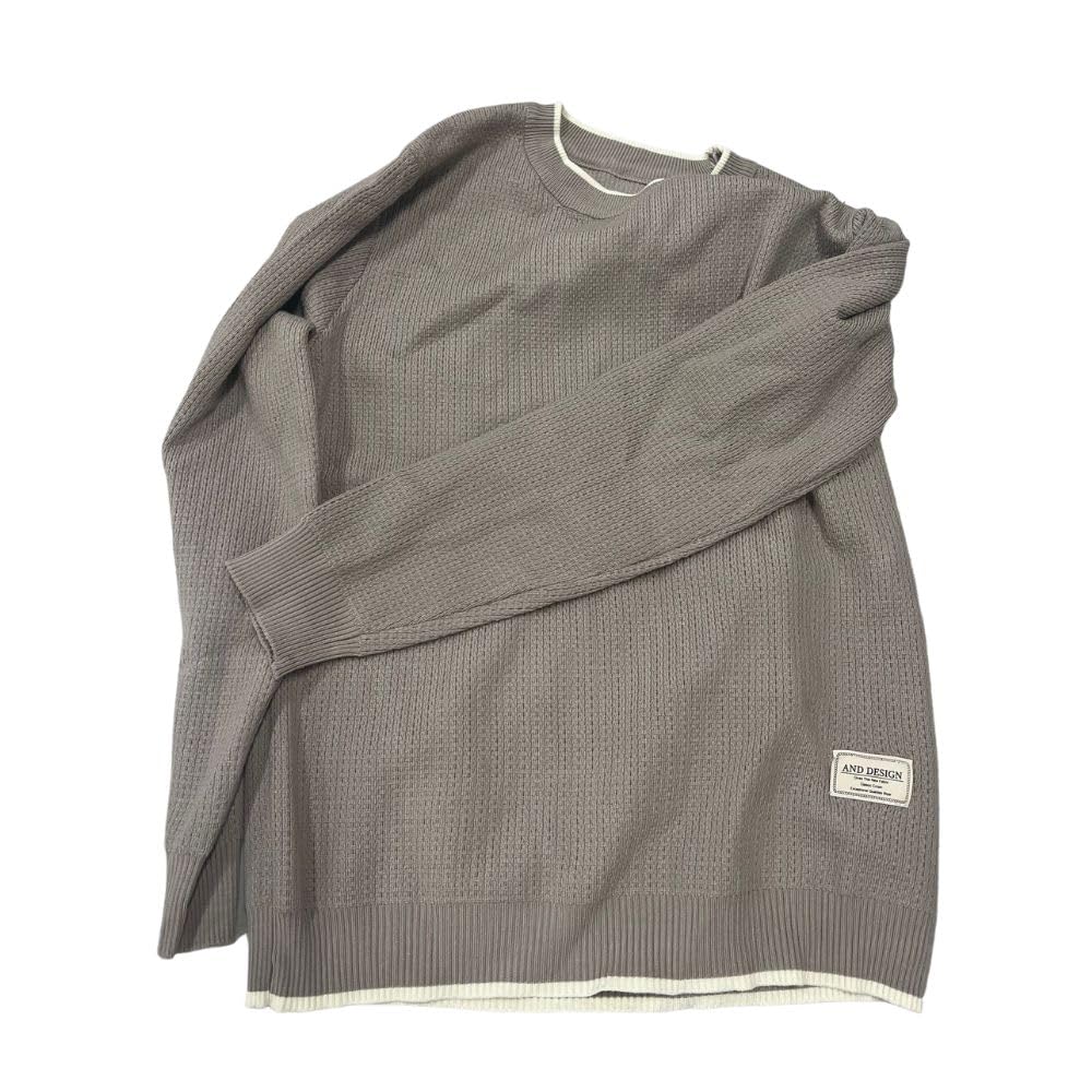 【送料無料】[Inkpoo] 長袖セーター 男性用上着 大きいサイズ ファッション ストライプ プリント 通勤..