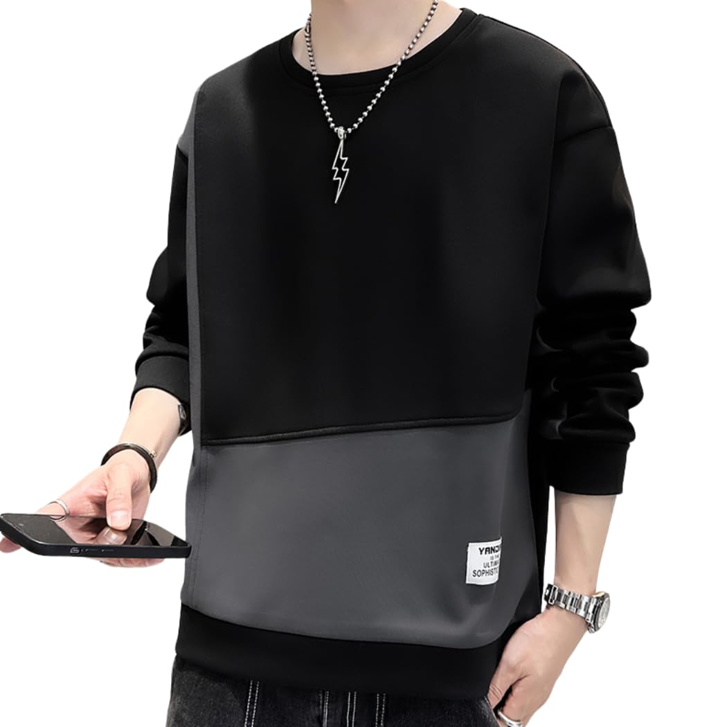 【送料無料】[Inkpoo] パーカー メンズ スウェット クルーネック 秋服 大きいサイズ ハンサム 人気 ス..