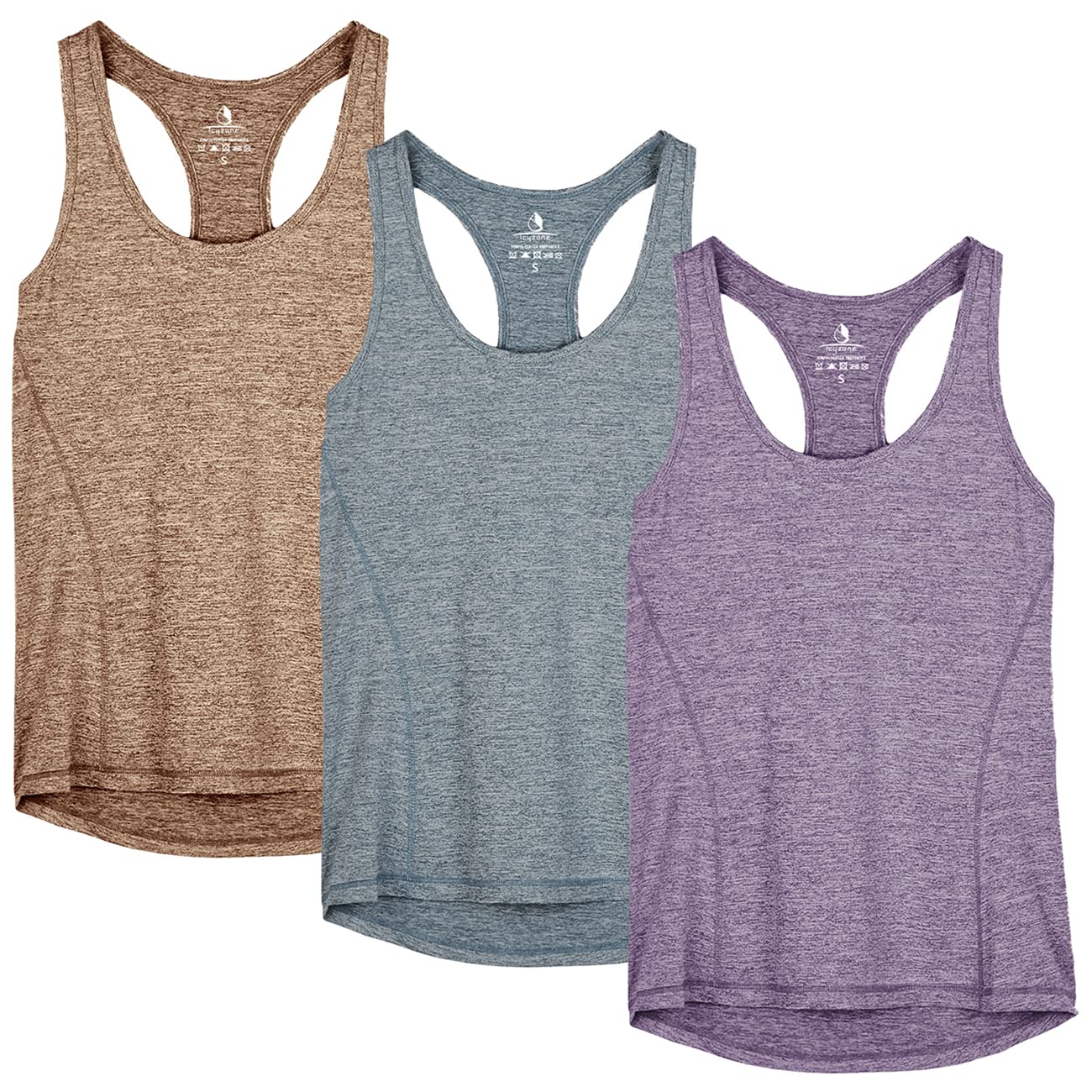 【送料無料】[icyzone] タンクトップ アスレチック アクティブシャツ 通気 速乾 軽量 レーサーバック ..