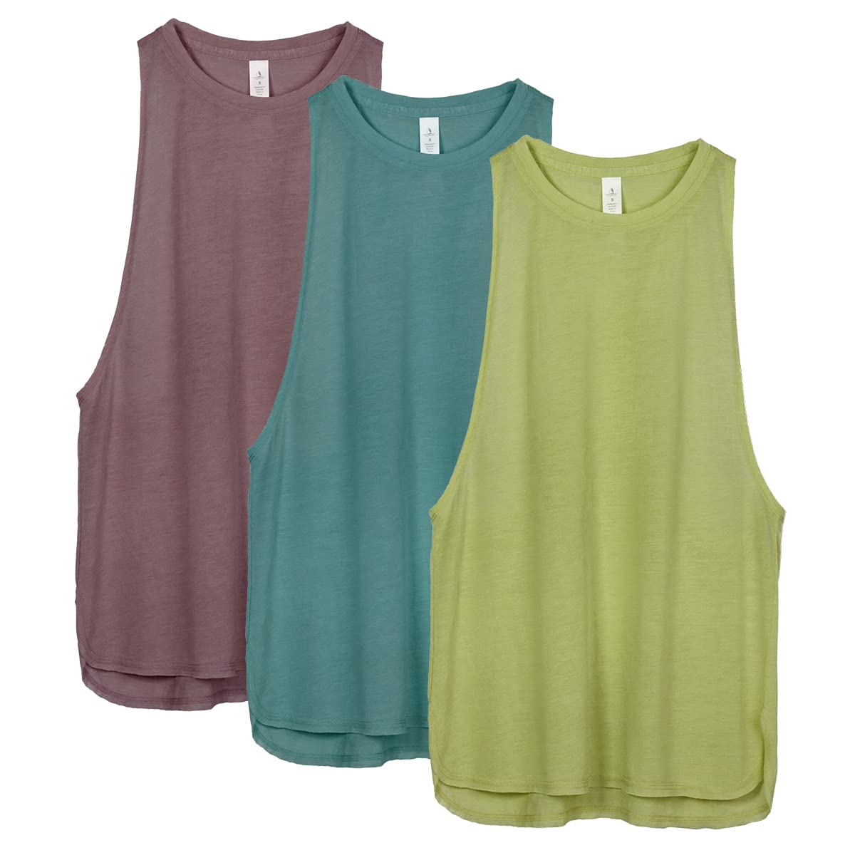 【送料無料】[icyzone] タンクトップ 緩い ワークアウト シャツ 通気 速乾 軽量 レーサーバック ランニ..