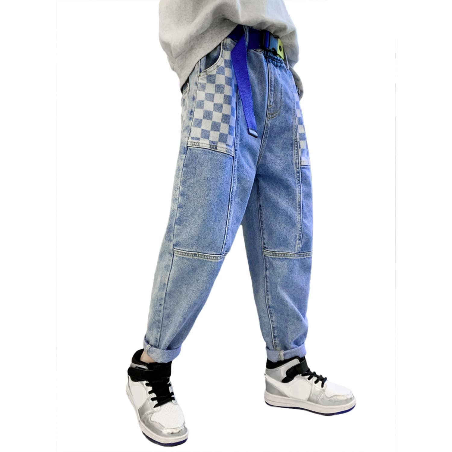 【送料無料】[Rolanko] キッズ デニム パンツ 男の子 ジーンズ 子供 ズボン ボーイズ ロングパンツ ゴ..