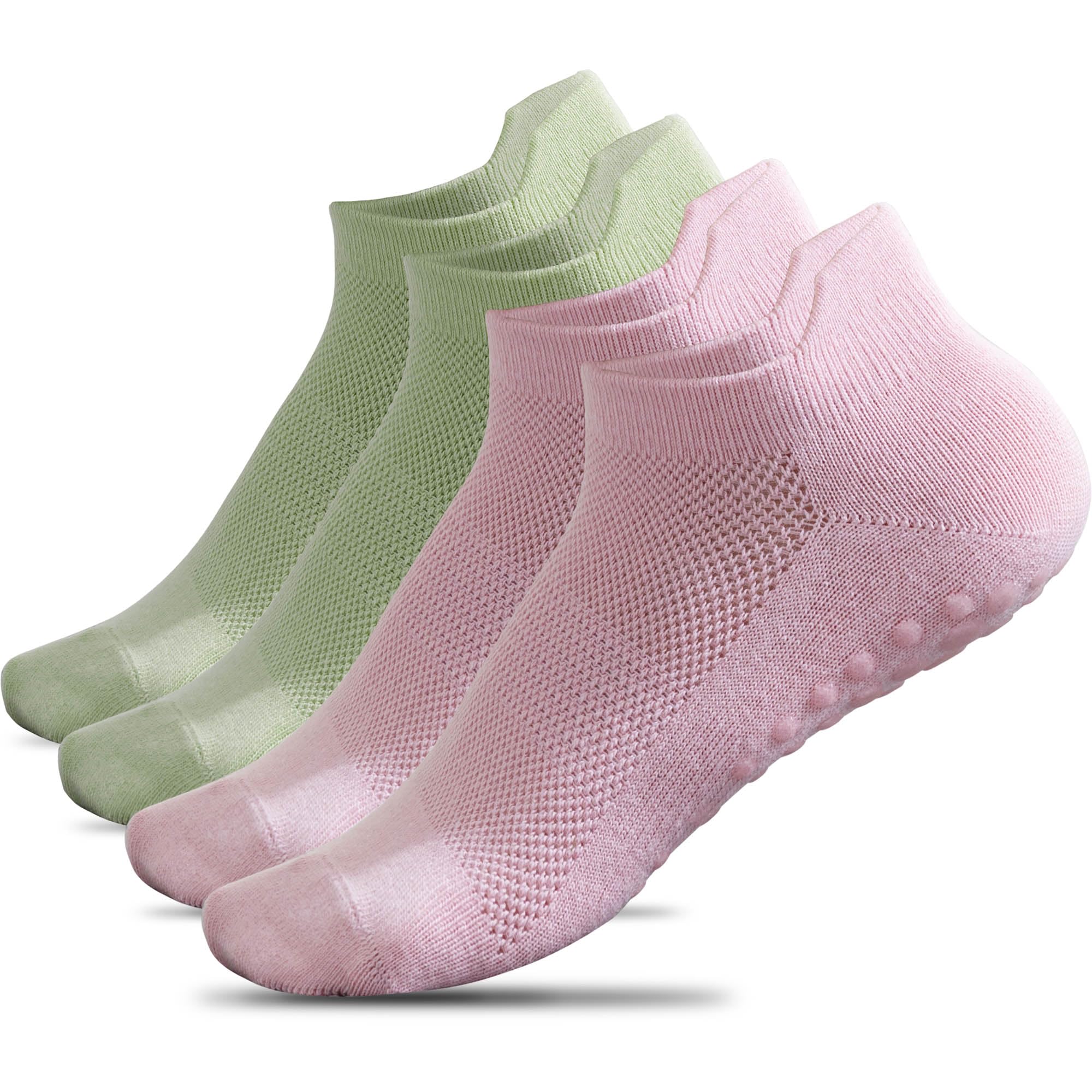 【送料無料】[HWVICTORYV] ヨガソックス 滑り止め付き ピラティス 靴下 レディース くるぶし 綿 抗菌 ..