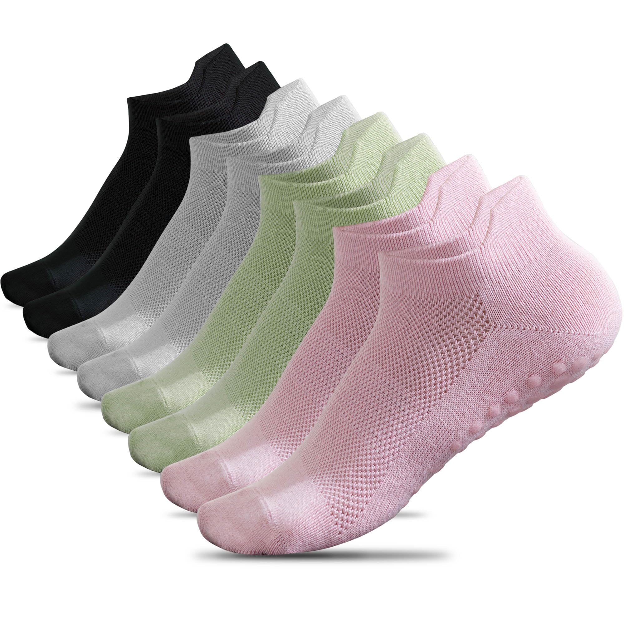 【送料無料】[HWVICTORYV] ヨガソックス 滑り止め付き ピラティス 靴下 レディース くるぶし 綿 抗菌 ..
