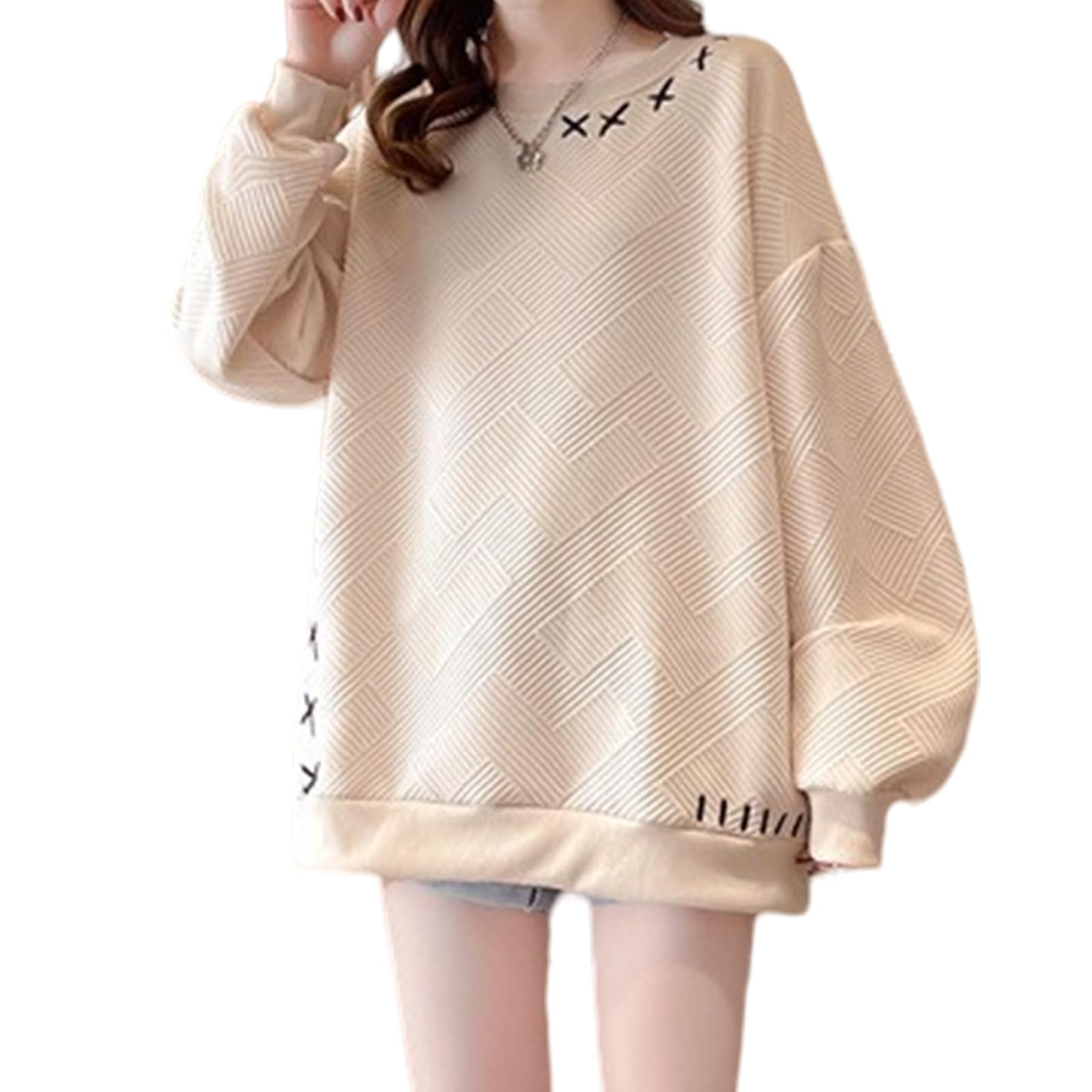 【送料無料】[HuuMeNEIDOO] トレーナー レディース 長袖 パーカー 丸首 スウェット ト ...