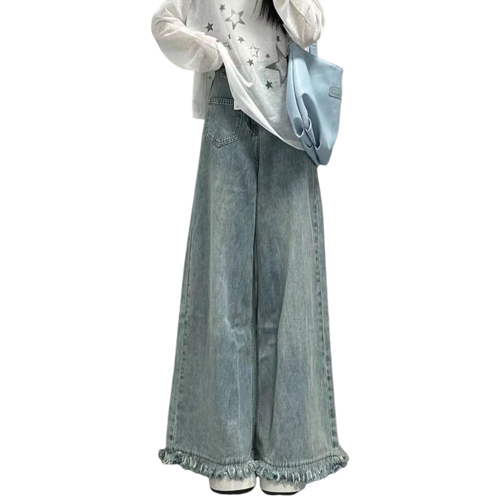 【送料無料】[HuuMeNEIDOO] デニムパンツ レディース ワイドパンツ ジーンズ パンツ ハイウエスト ロン..