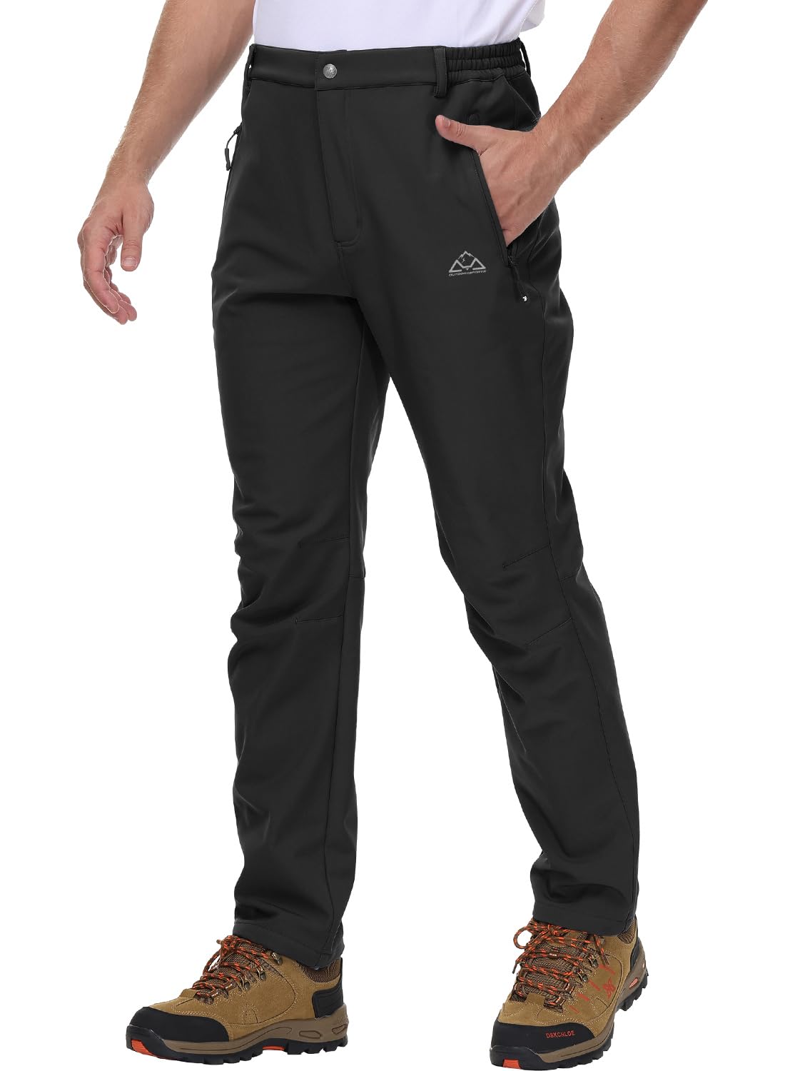 【送料無料】[Gopune] ロングパンツ メンズ 裏起毛 アウトドアウェア 防風 作業着 防寒ズボン トレッキ..