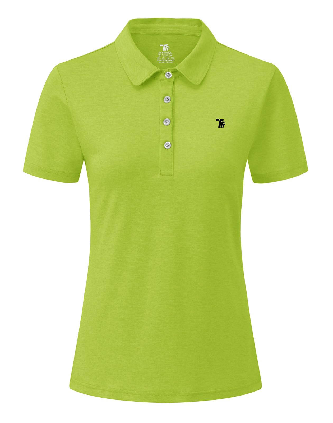 【送料無料】[Gopune] レディース ポロシャツ 半袖 ゴルフ ショートシャツ 吸汗速乾 通気 UVカット スボーツ tシャツ ストレッチ カジュアル テニスウェア 襟付き 作業服 通勤着 色：グリーン、サイズ：3XL