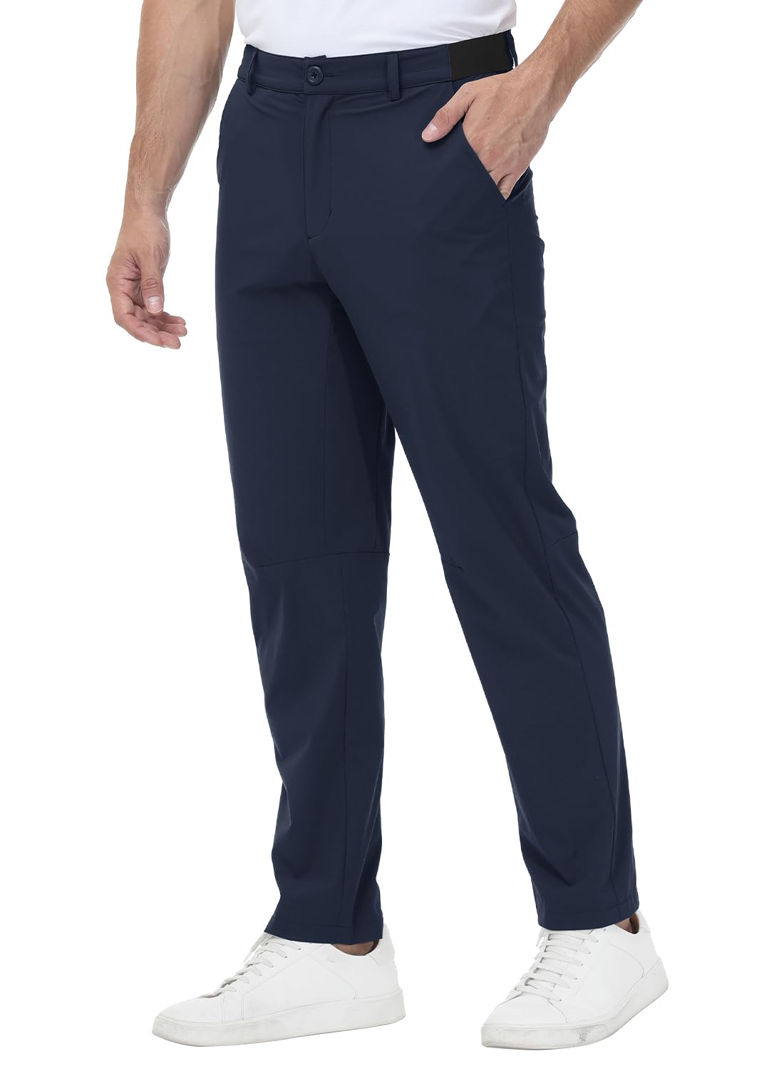 【送料無料】[Gopune] メンズ ゴルフパンツ ストレッチ ズボン 速乾 カジュアル ロングパンツ 軽量 ハイキングウェア 登山着 日常着 大きいサイズ 春夏服 色：01ネイビー、サイズ：2XL