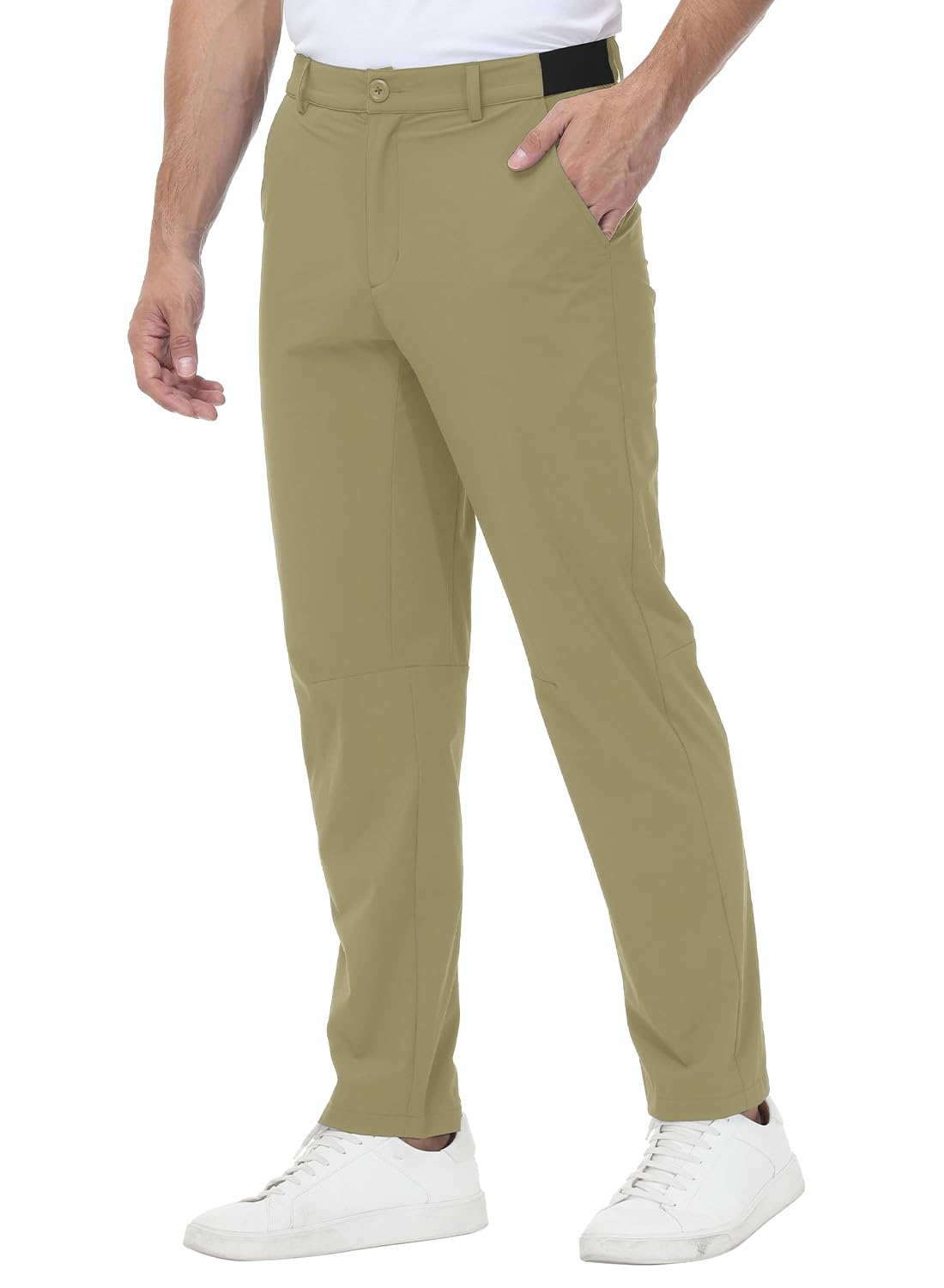 【送料無料】[Gopune] メンズ ゴルフパンツ ストレッチ ズボン 速乾 カジュアル ロングパンツ 軽量 ハイキングウェア 登山着 日常着 大きいサイズ 春夏服 色：01ダックカーキ、サイズ：3XL