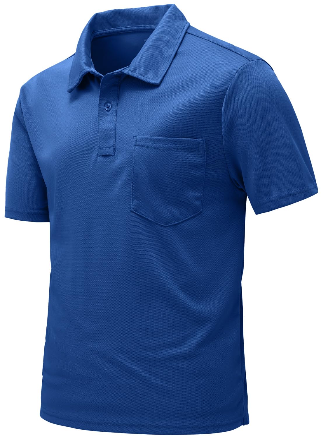 【送料無料】[Gopune] ポロシャツ メンズ 半袖 tシャツ 速乾 テニスシャツ 夏用 アウトドアウェア スポーツ ゴルフウェア 日常着 ビジネスウェア 折り襟 通気 ポケット付き カジュアル 大きいサイズ 色：03ブルー、サイズ：L