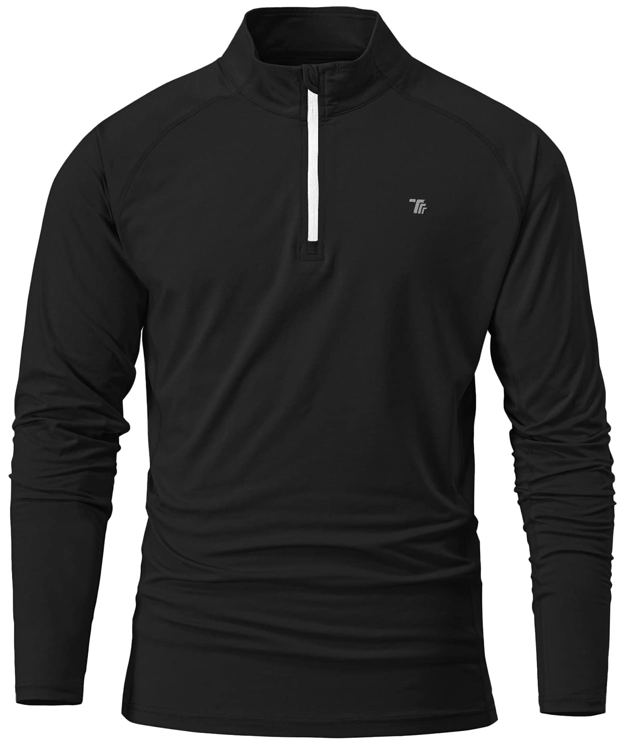 【送料無料】[Gopune] ポロシャツ メンズ 長袖 ジップシャツ ゴルフウェア ビズポロ カットソー uv スポーツシャツ 速乾 ランニング カジュアル 通勤 通気 秋冬春服 色：ブラック、サイズ：XL