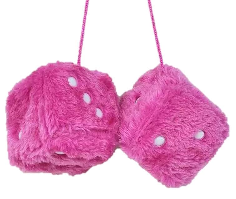 【送料無料】speed mao かわいい ふわふわ サイコロ ぬいぐるみ 車 ルームミラー などの 装飾に 色：パ..