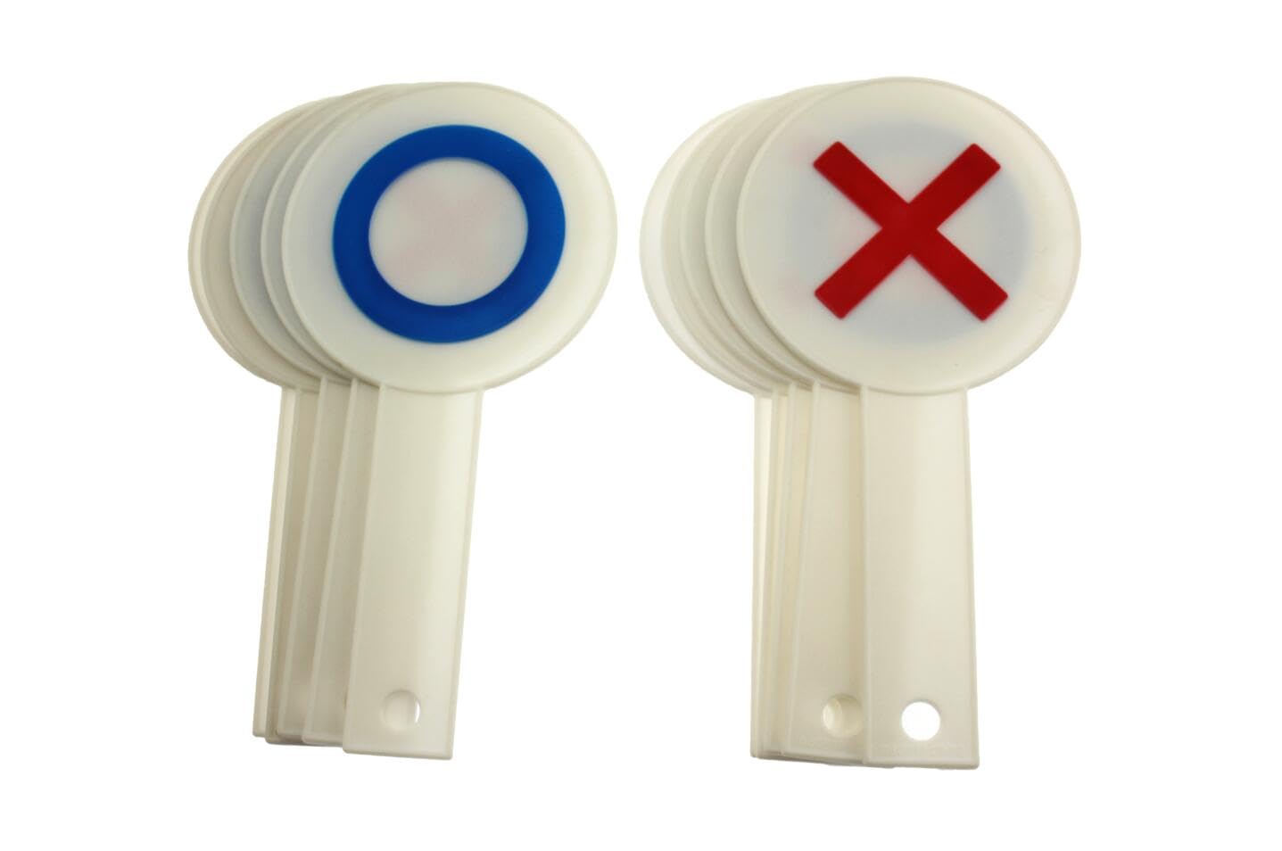 【送料無料】speed maoプラスティック製 マル バツ プレート 札 両面仕様 ゲーム パーティ などに 10枚..