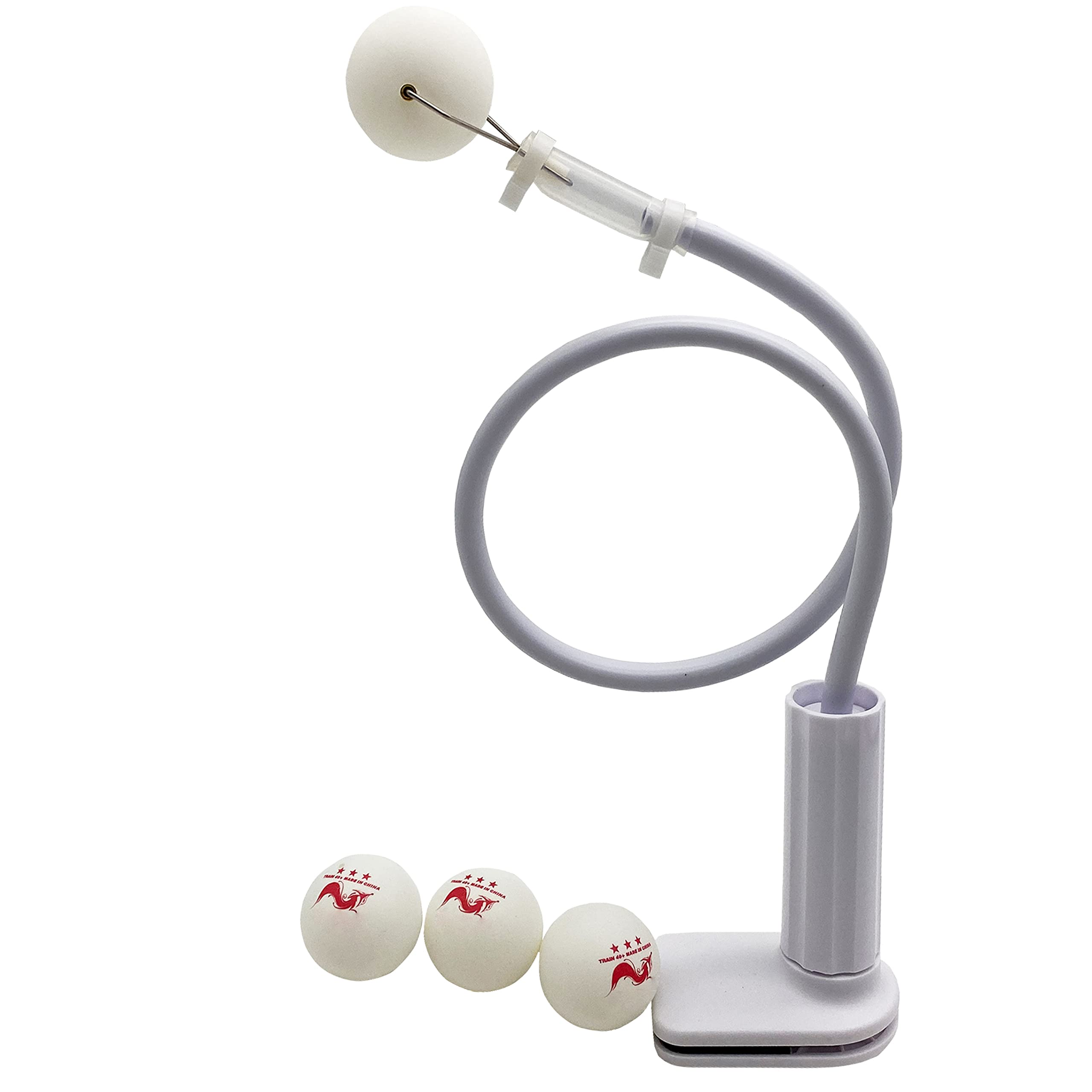 【送料無料】akindou 目指せTリーガー 卓球 ピンポン 練習 マシーン 角度自在アーム 採用 カット ドライブ サイドスピン ナックル チキータ ボールのスピンが目で確認できる 色：エッジ固定式