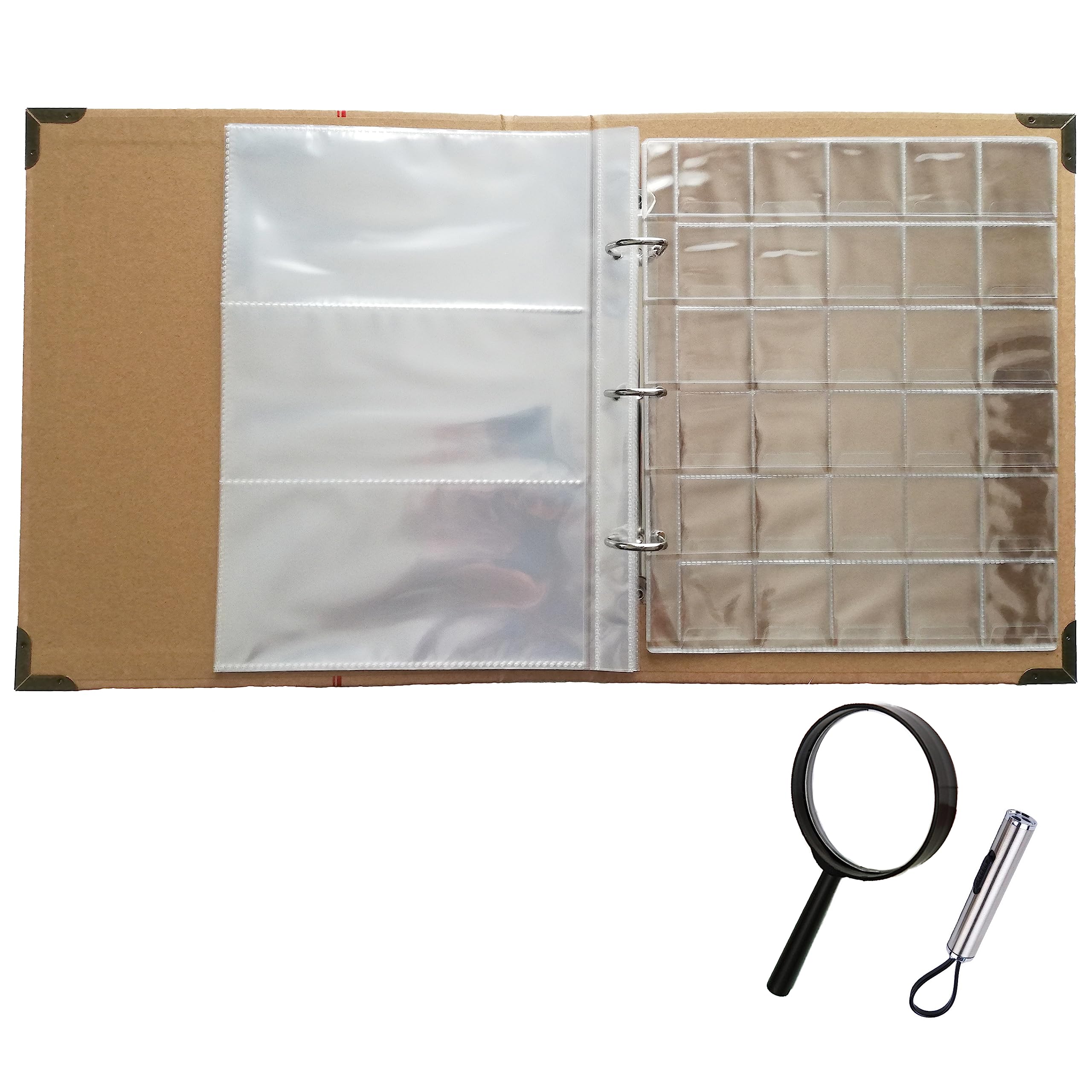 【送料無料】akindou 紙幣 硬貨 コレクションホルダー 大容量 バインダー式 紙幣も硬貨もこれ1冊で保存..