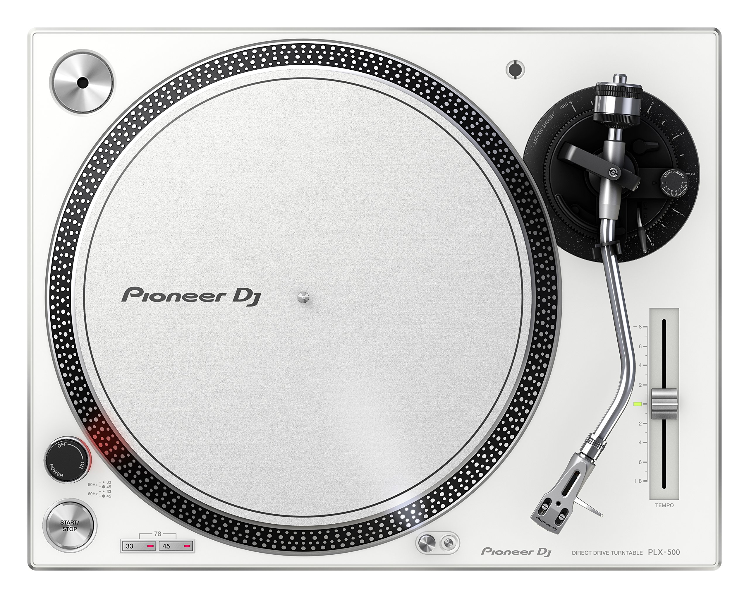 【送料無料】Pioneer DJ ダイレクトドライブターンテーブル PLX-500-W 色：シルバー