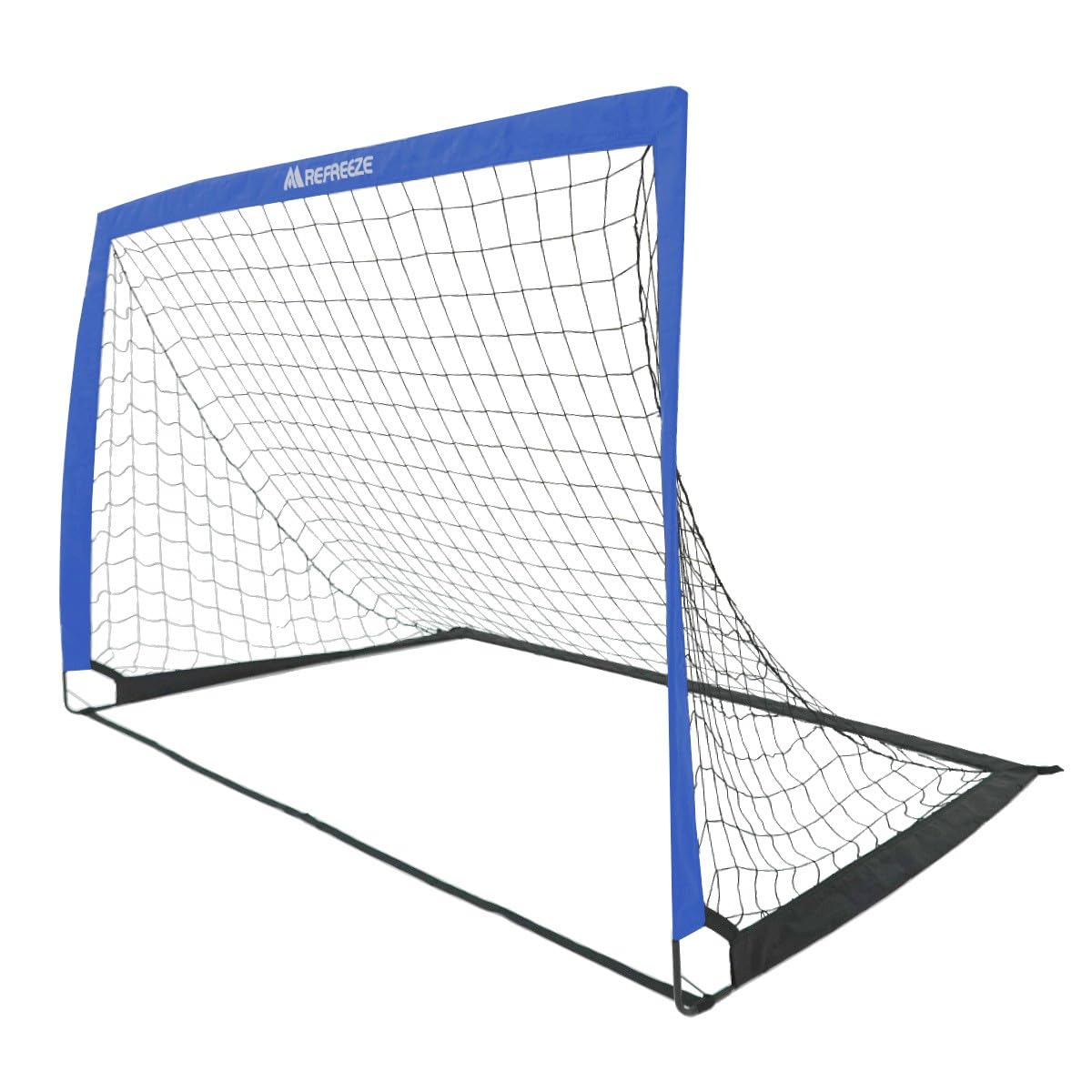 【送料無料】REFREEZE(リフリーズ) 折りたたみ サッカーゴール 収納バッグ付き 室内 屋外兼用 ポータブル 色：200×130cm ブルー 1個、サイズ：200×130cm（持ち運び時組立・分解必要）