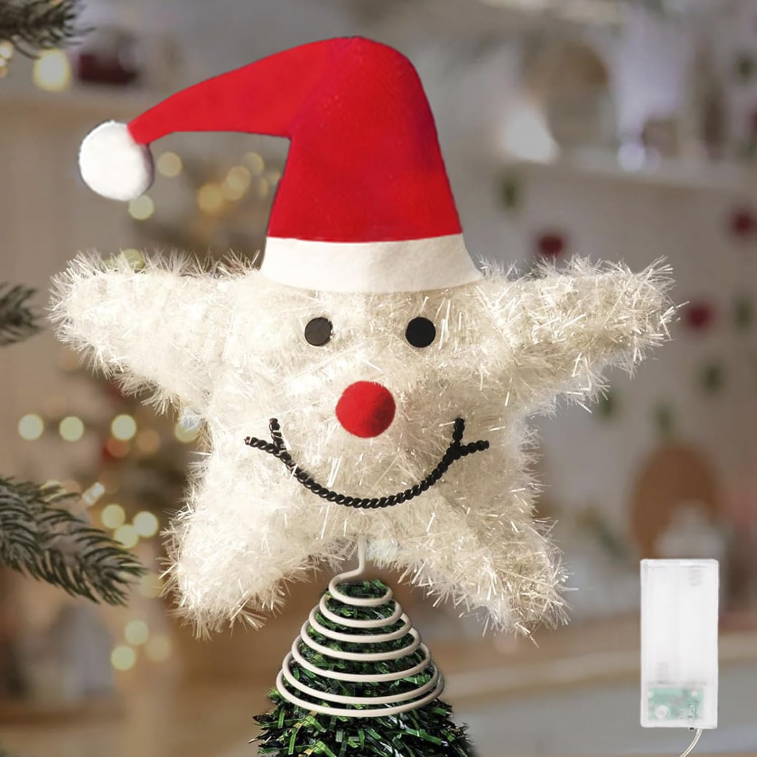 【送料無料】かわいいのツリートップスター TIKALON 星 LED 飾り 【2024冬新登場】雪だ ...