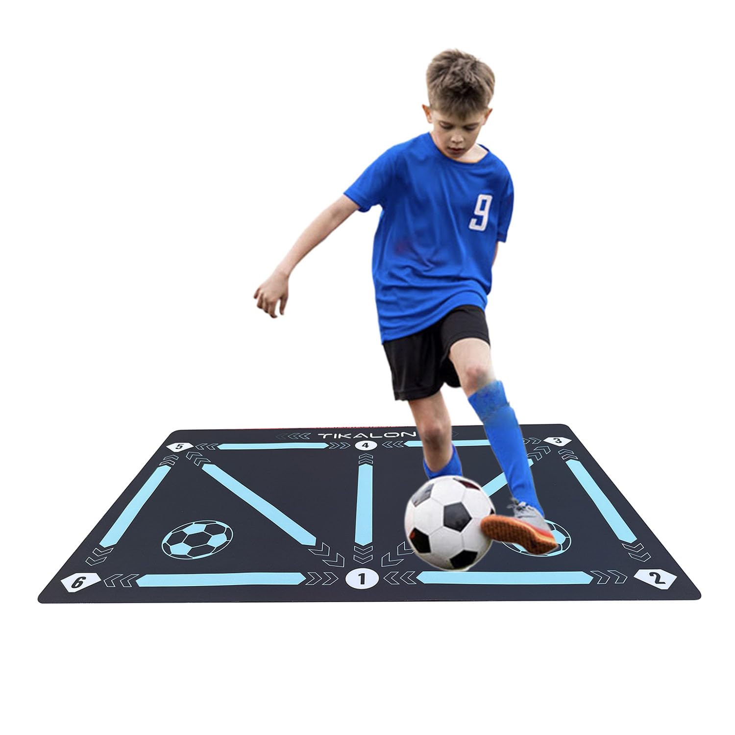 【送料無料】TIKALON サッカートレーニングマット 自宅練習用 アニメーション指導動画付き/収納バッグ..