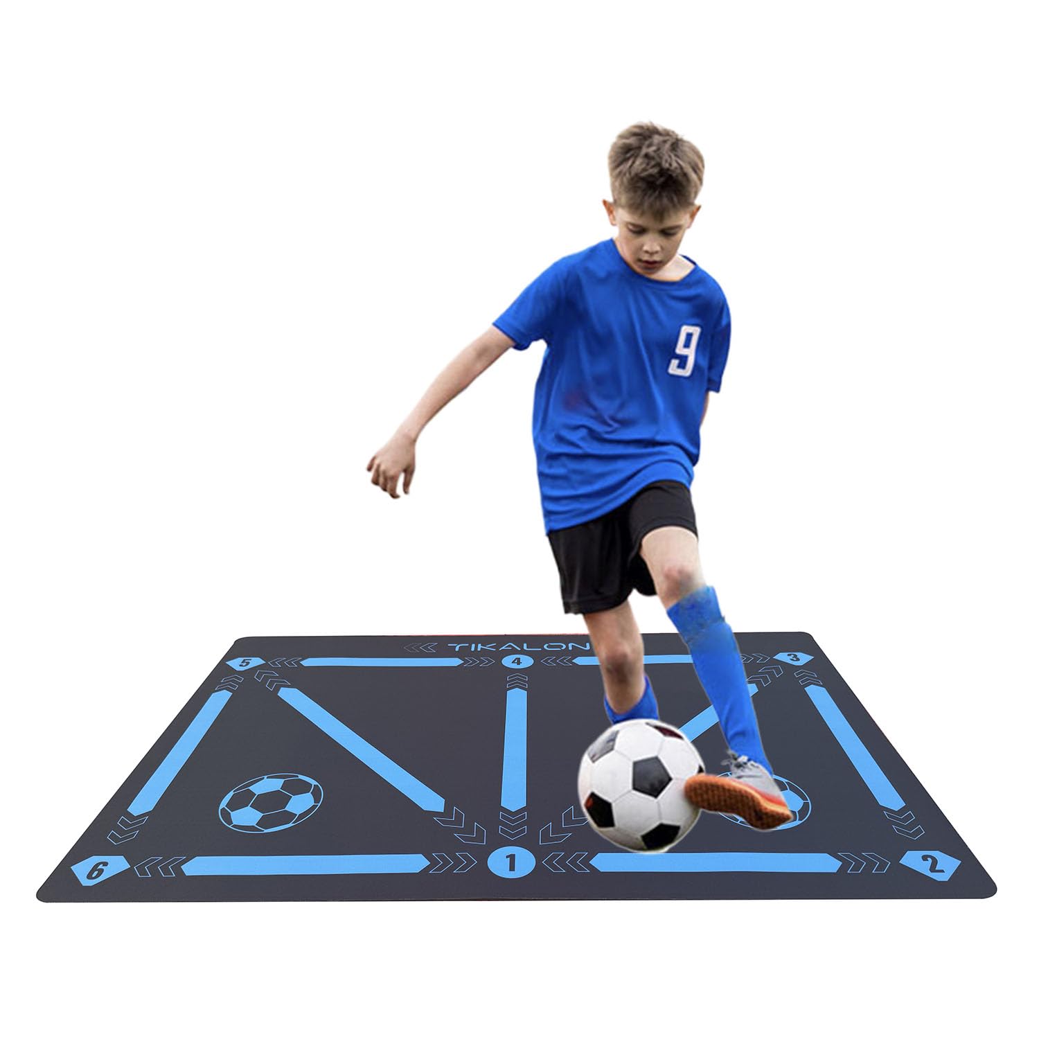 【送料無料】TIKALON サッカートレーニングマット 自宅練習用 アニメーション指導動画付き/収納バッグ..