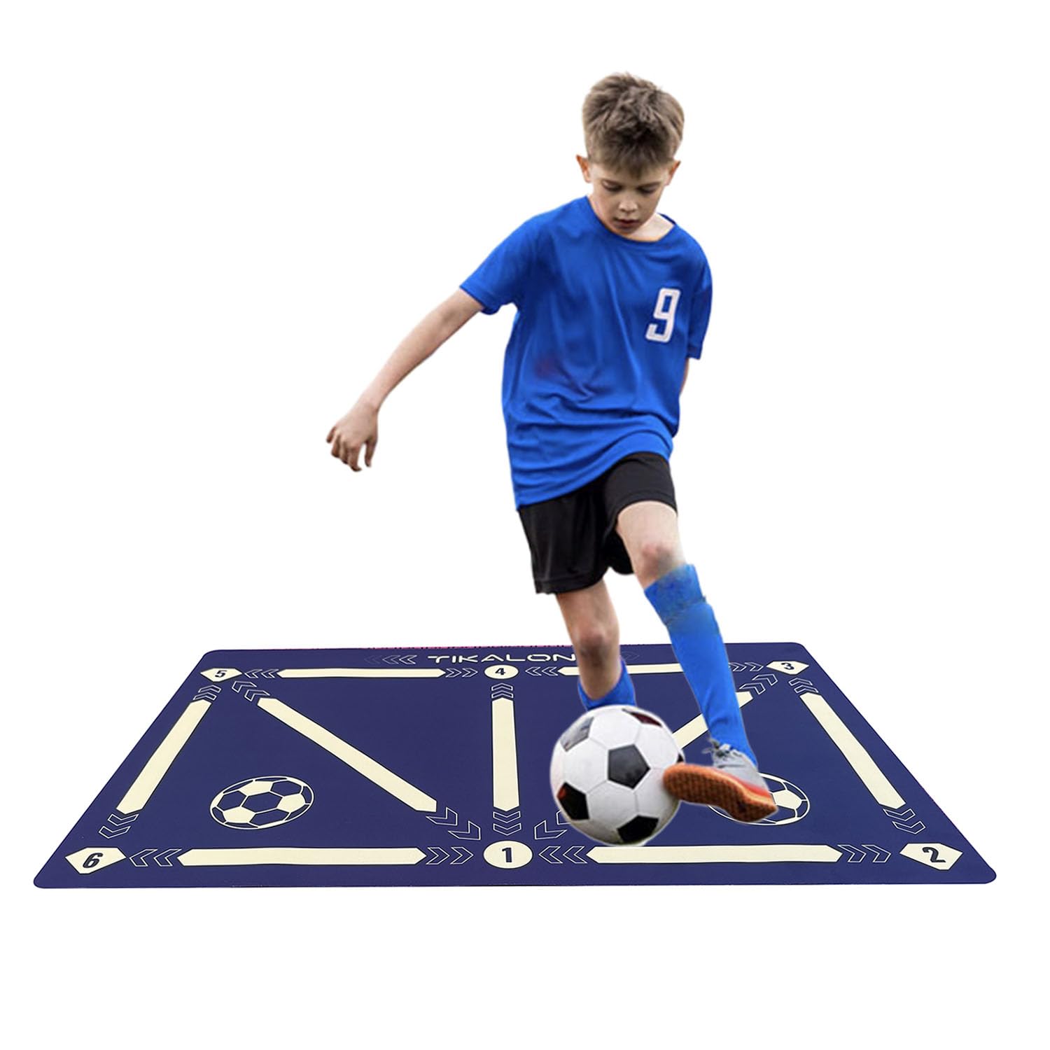 【送料無料】TIKALON サッカートレーニングマット 自宅練習用 アニメーション指導動画付き/収納バッグ..